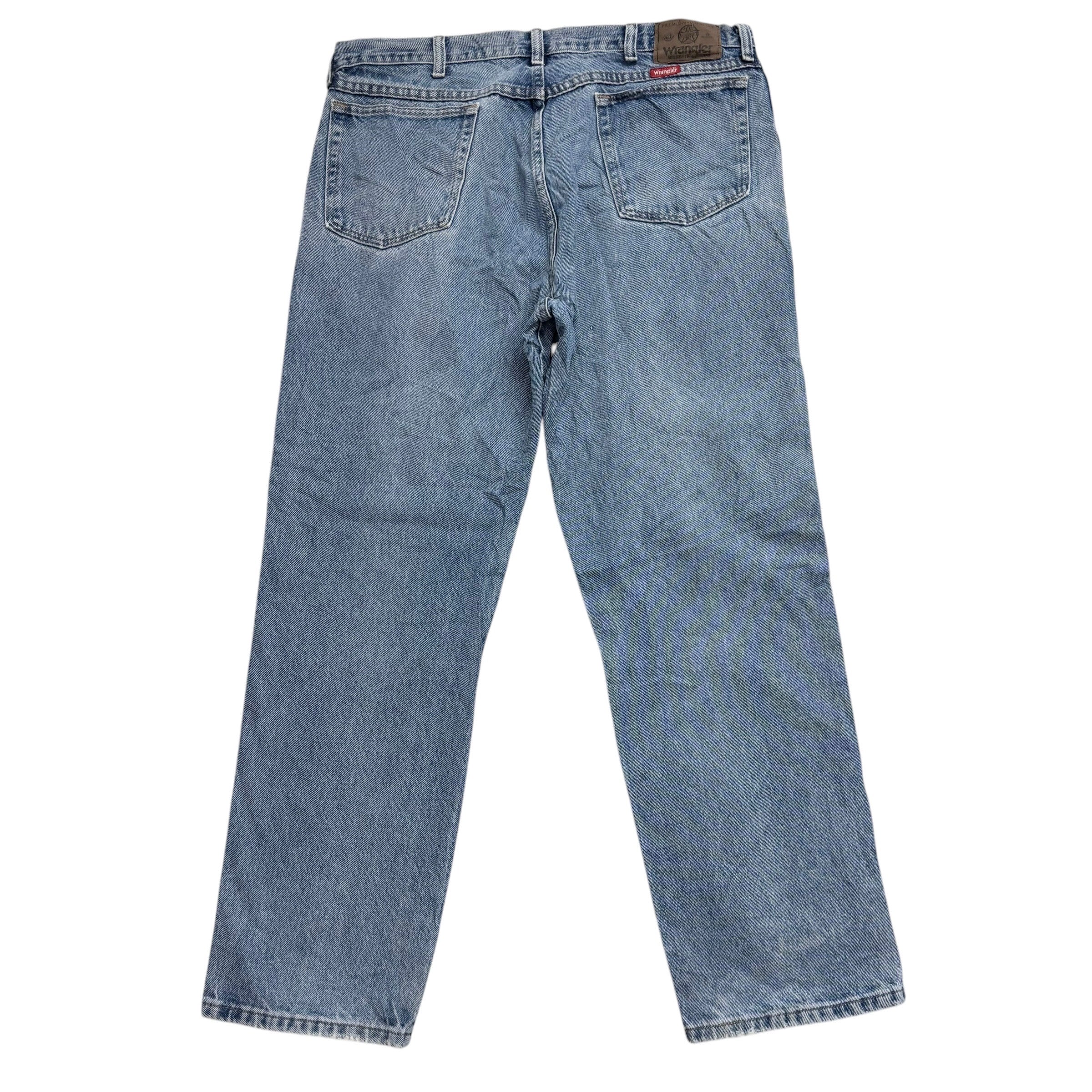 Wrangler Jeans W38 L30 Mens Light Blue Regular Straight Fit Vintage Denim