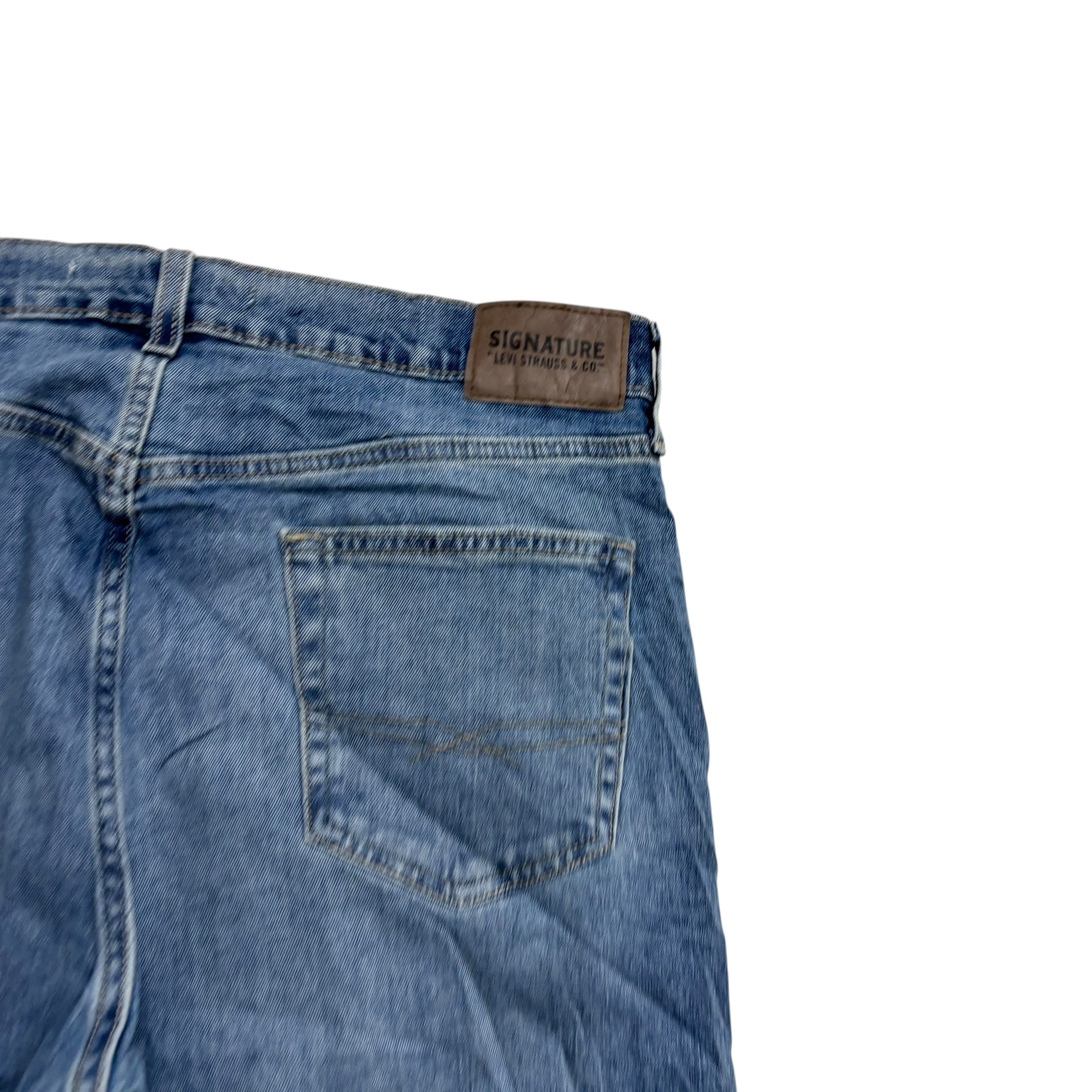 Levis Signature Jeans W36 L30 Mens Mid Blue Baggy Relaxed Fit Stretch Denim (E)