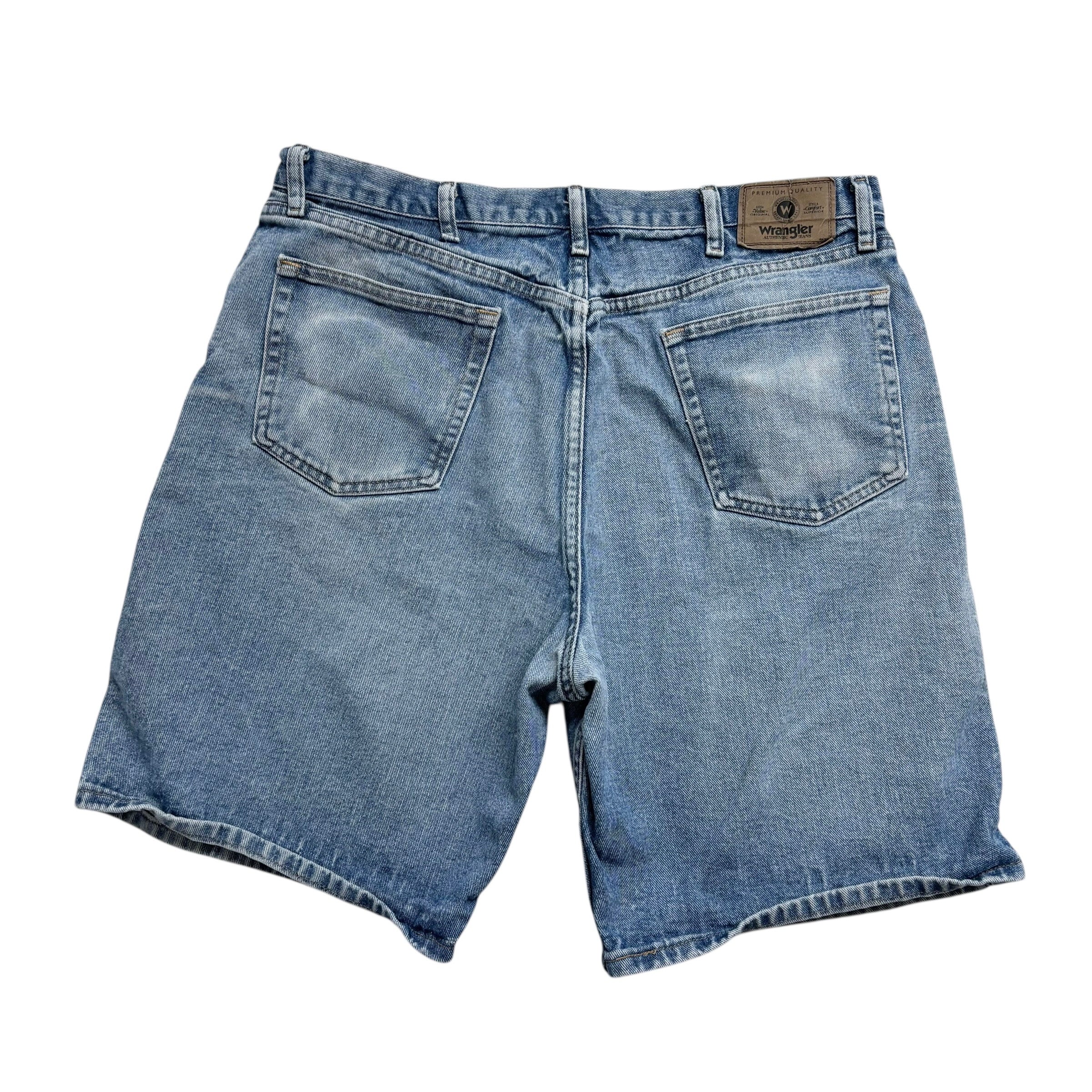 Wrangler Baggy Jorts W38 Mens Denim Shorts Light Blue Relaxed Fit (F)