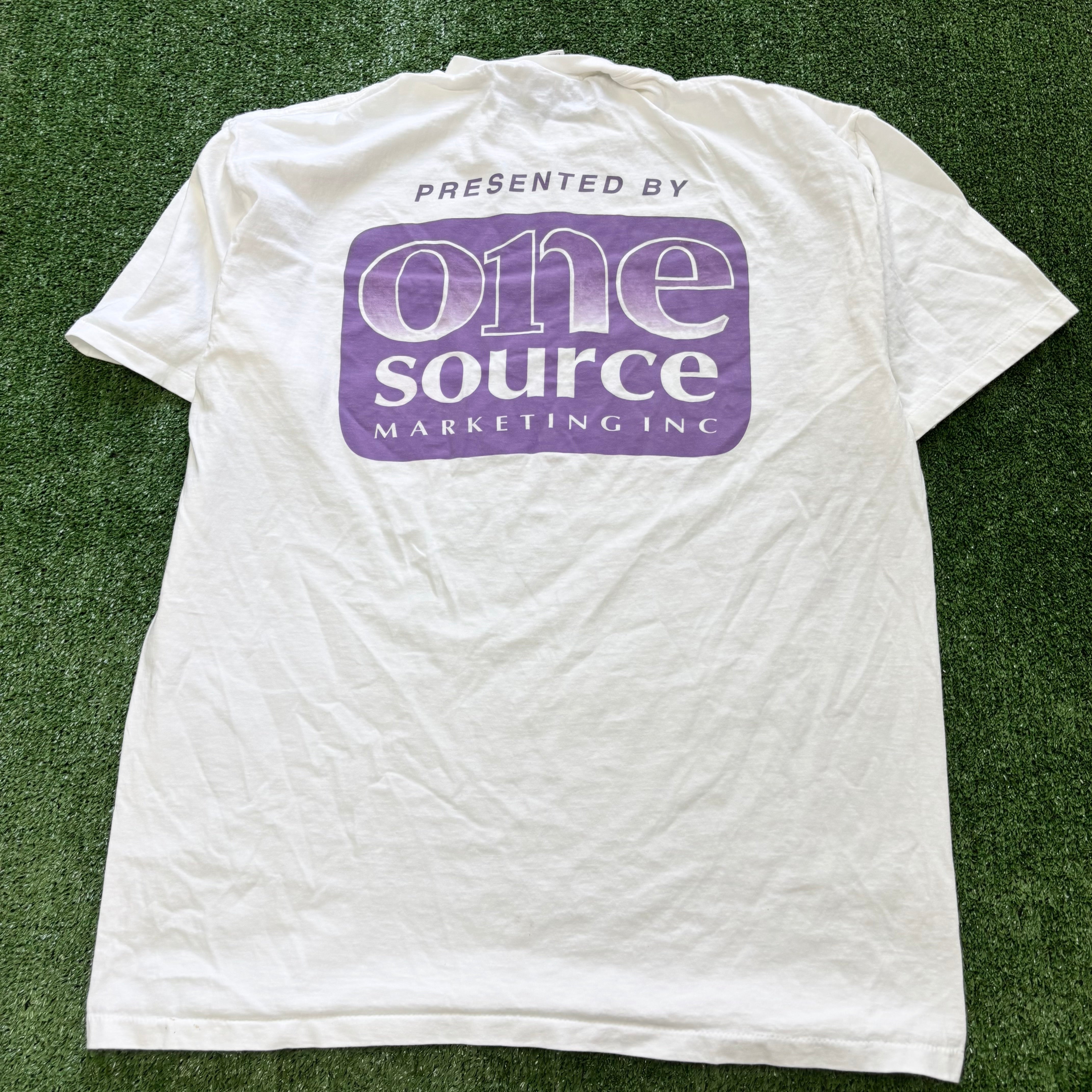 Vintage T Shirt Mens XL White Single Stitch Graphic Print 90s USA Games