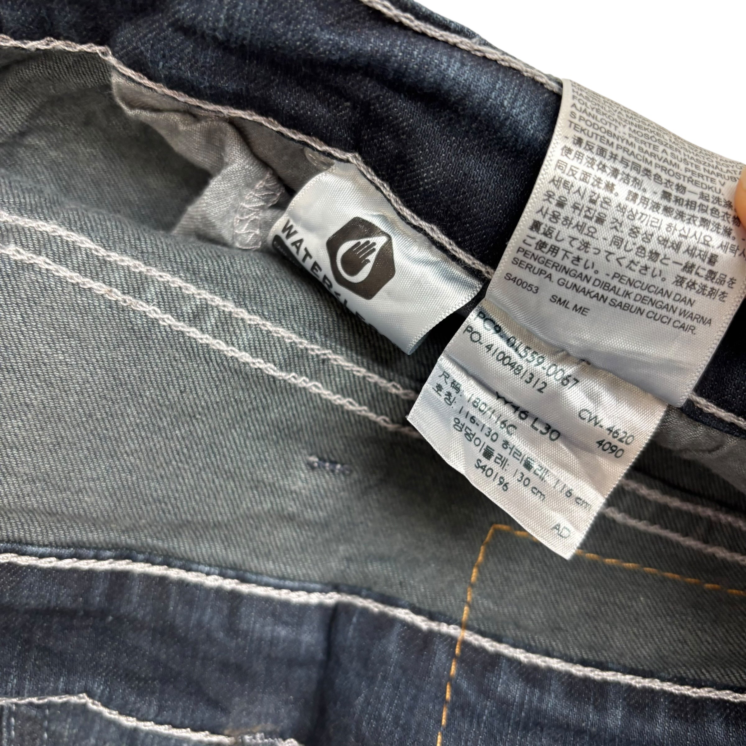 Levis 559 Jeans W46 L30 Mens Dark Blue Relaxed Straight Fit Stretch Denim (E)