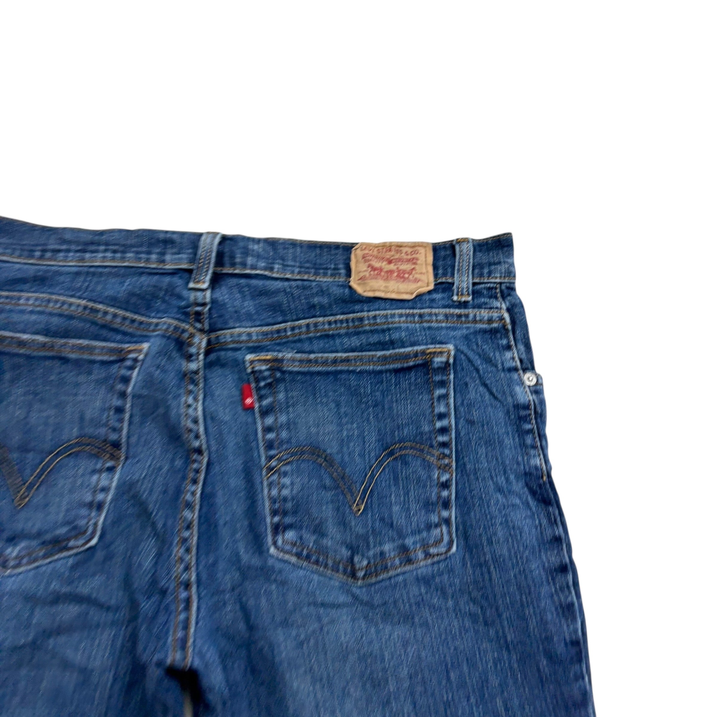 Levis 550 Jeans W36 L32 Womens Relaxed Bootcut Dark Blue Stretch Vintage (E)