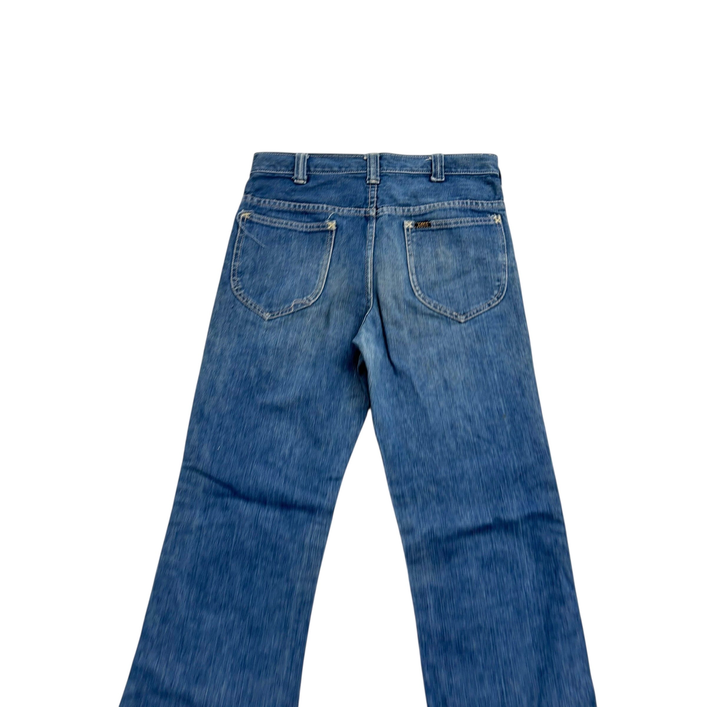 Lee Jeans W29 L33 Mens Mid Blue Regular Bootcut Fit Vintage 80s Denim