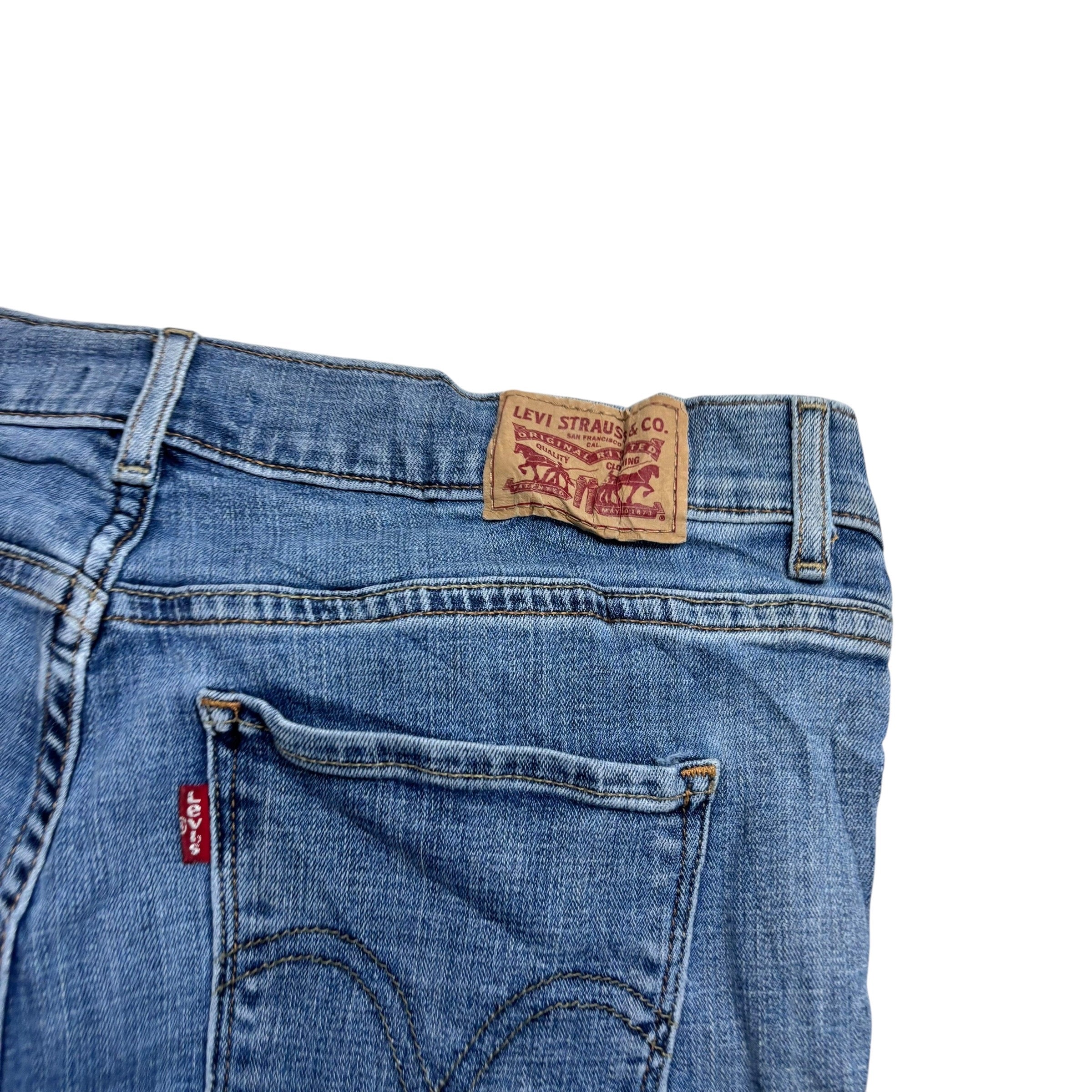 Levis Jeans W29 L30 Womens Classic Bootcut Mid Blue Stretch Denim