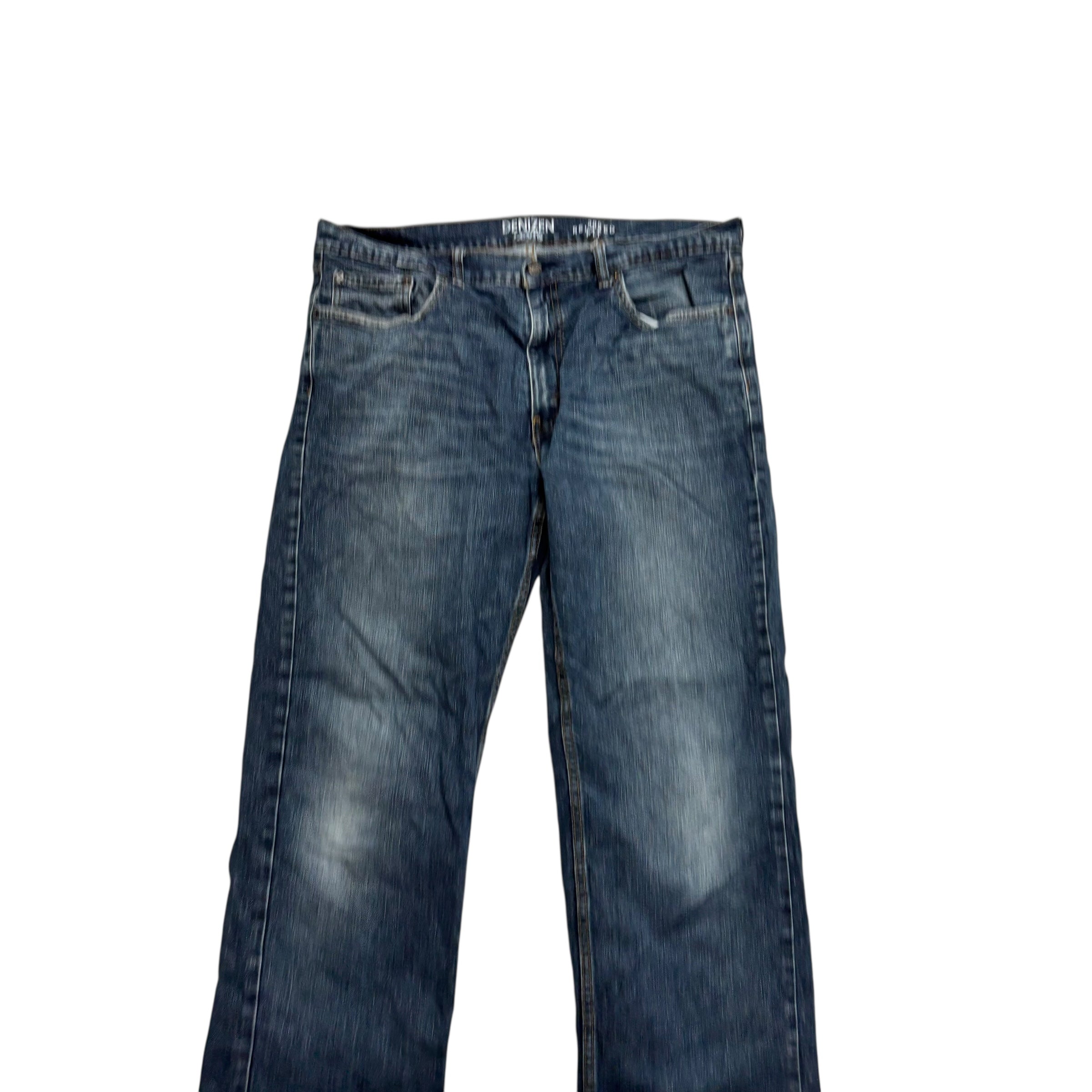 Levis Denizen Jeans W36 L30 Mens Dark Blue Relaxed Baggy Fit Stretch