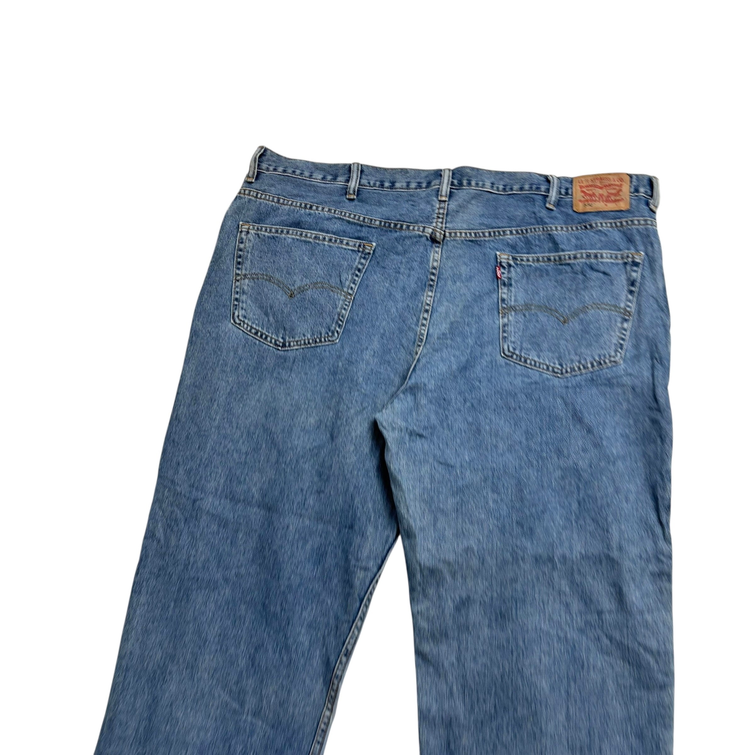 Levis 550 Jeans W48 L30 Mens Mid Blue Baggy Relaxed Straight Fit Denim (E)