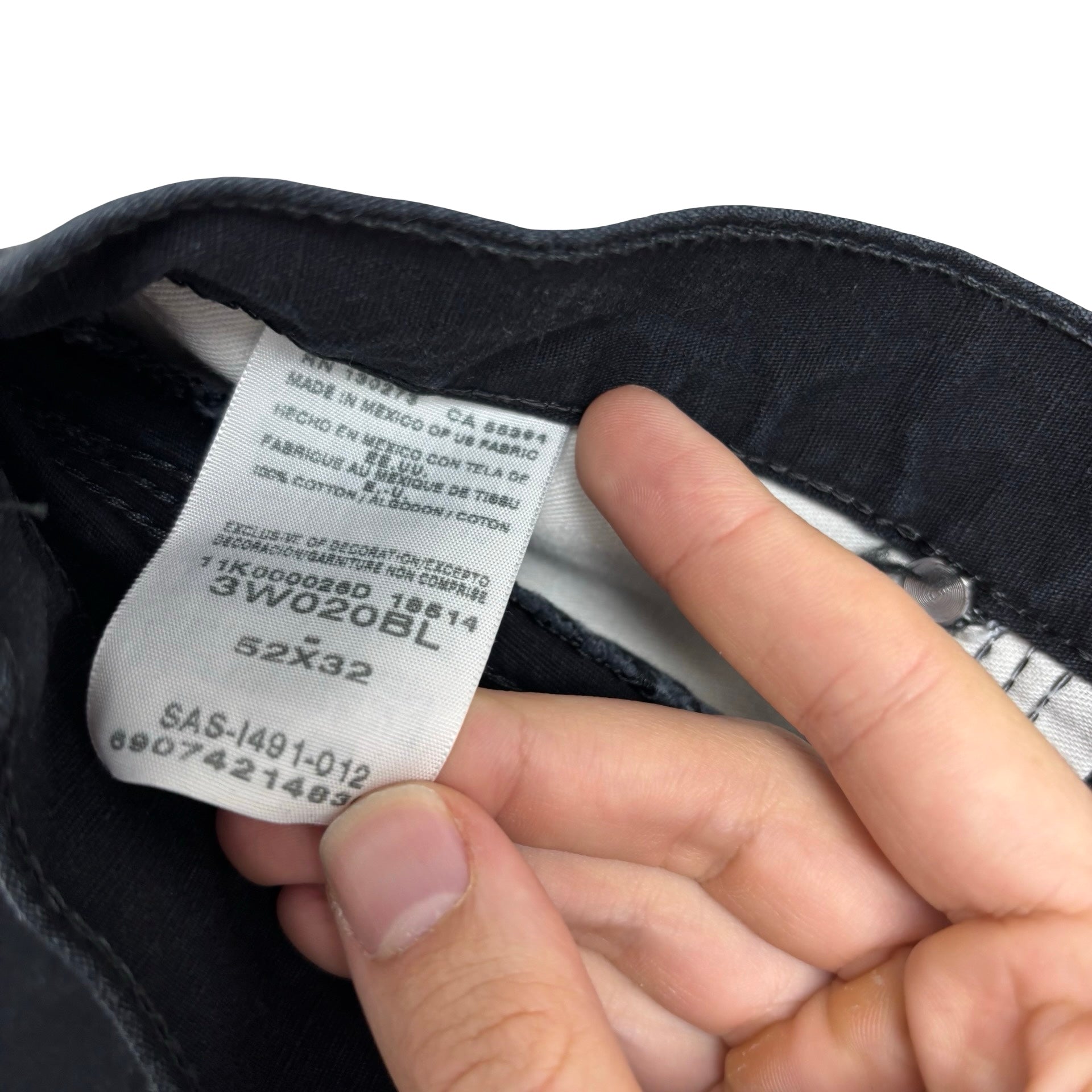 Wrangler Carpenter Trousers W52 L32 Mens Black Relaxed Straight Fit Pants (E)