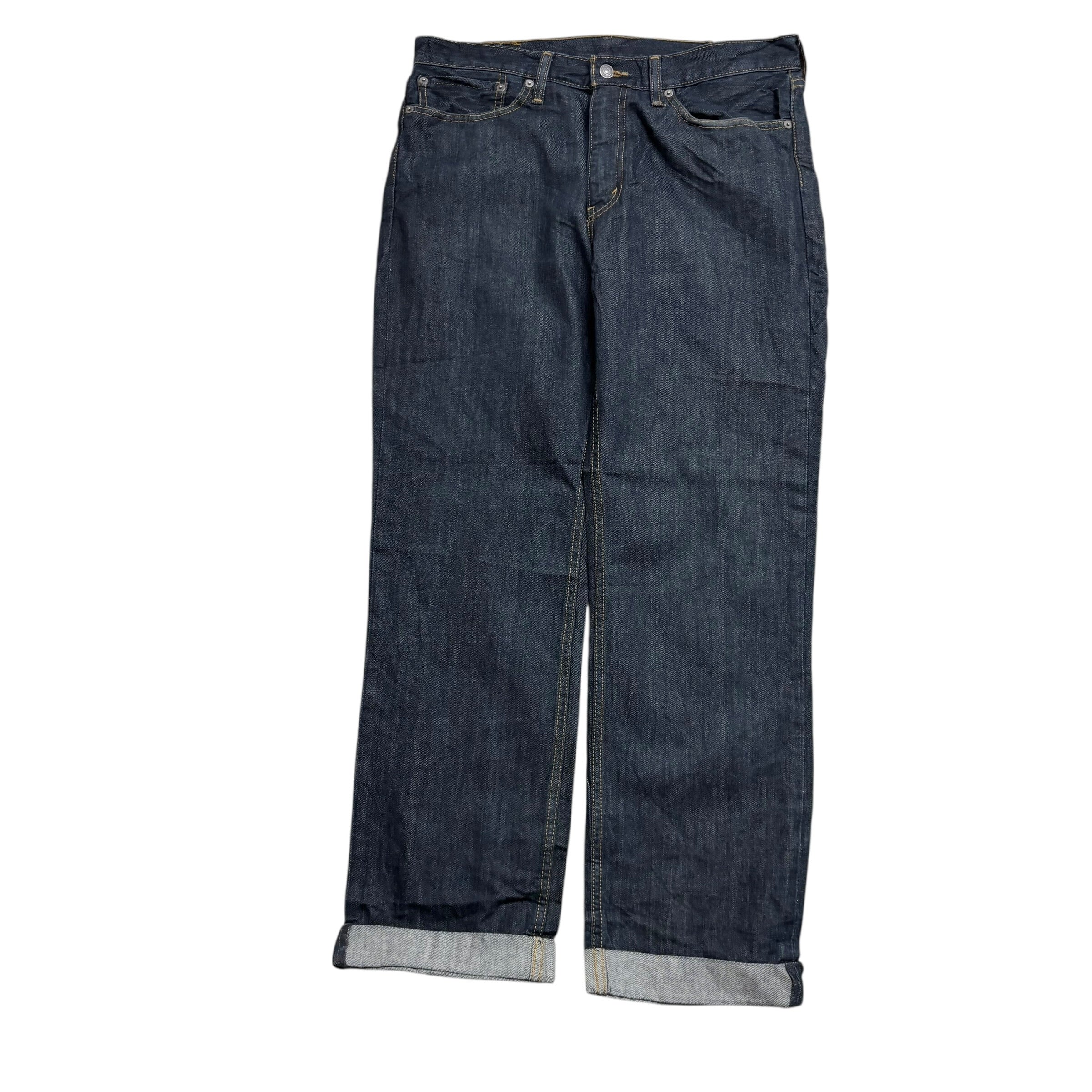 Levis 514 Jeans W35 L30 Mens Dark Blue Regular Straight Fit Denim