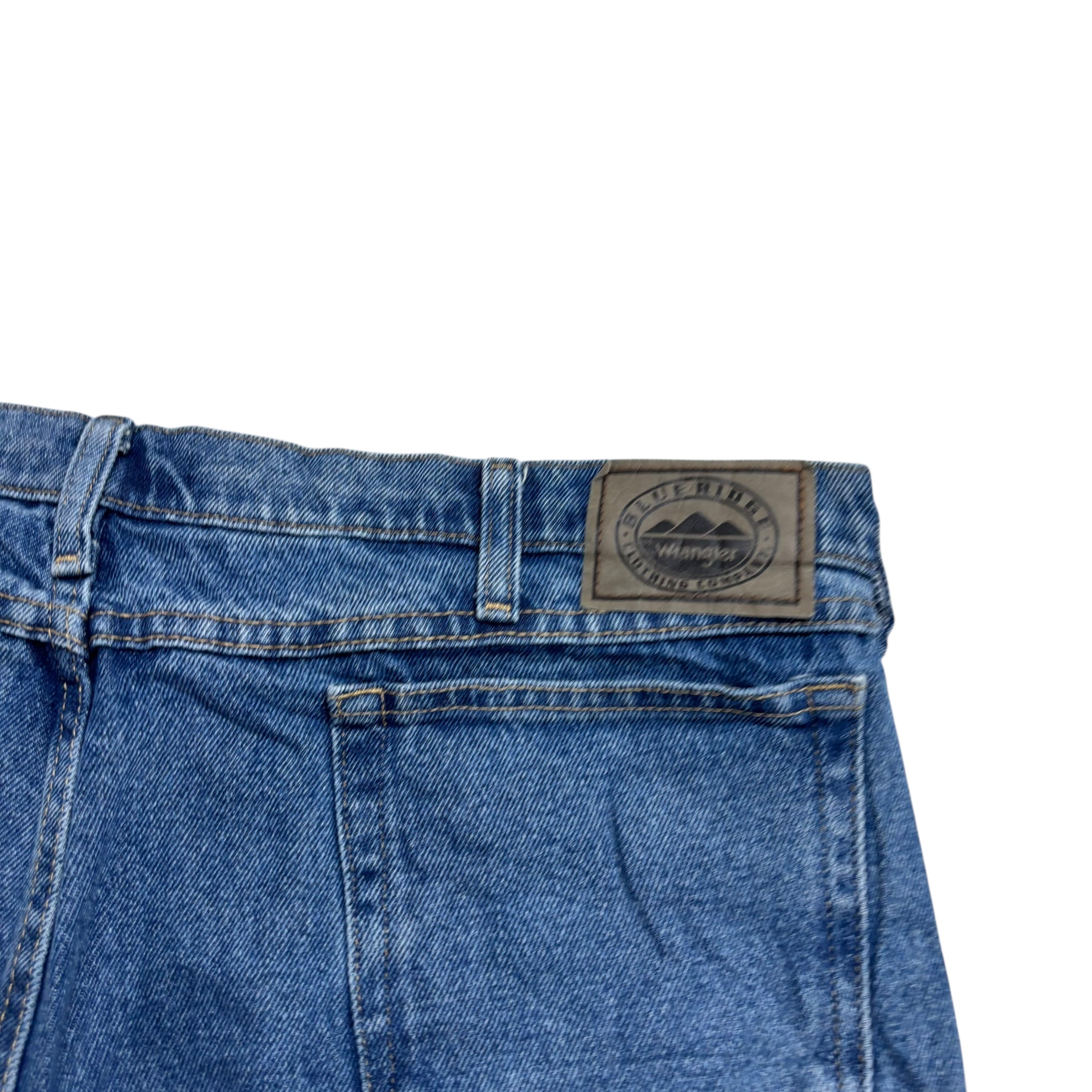 Wrangler Jeans W42 L32 Mens Mid Blue Relaxed Straight Fit Denim