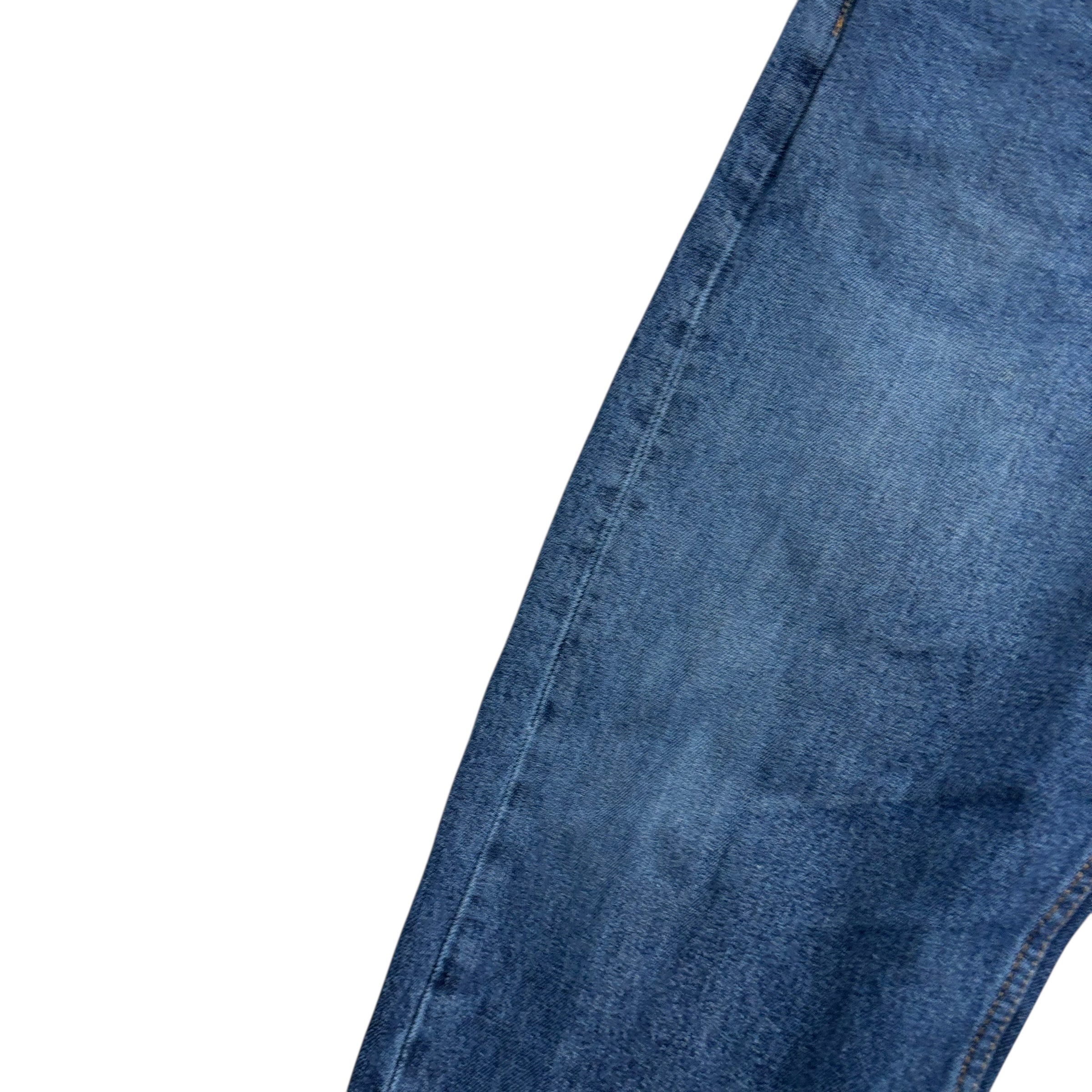 Levis 505 Jeans W38 L30 Mens Mid Blue Regular Straight Fit Denim (F)