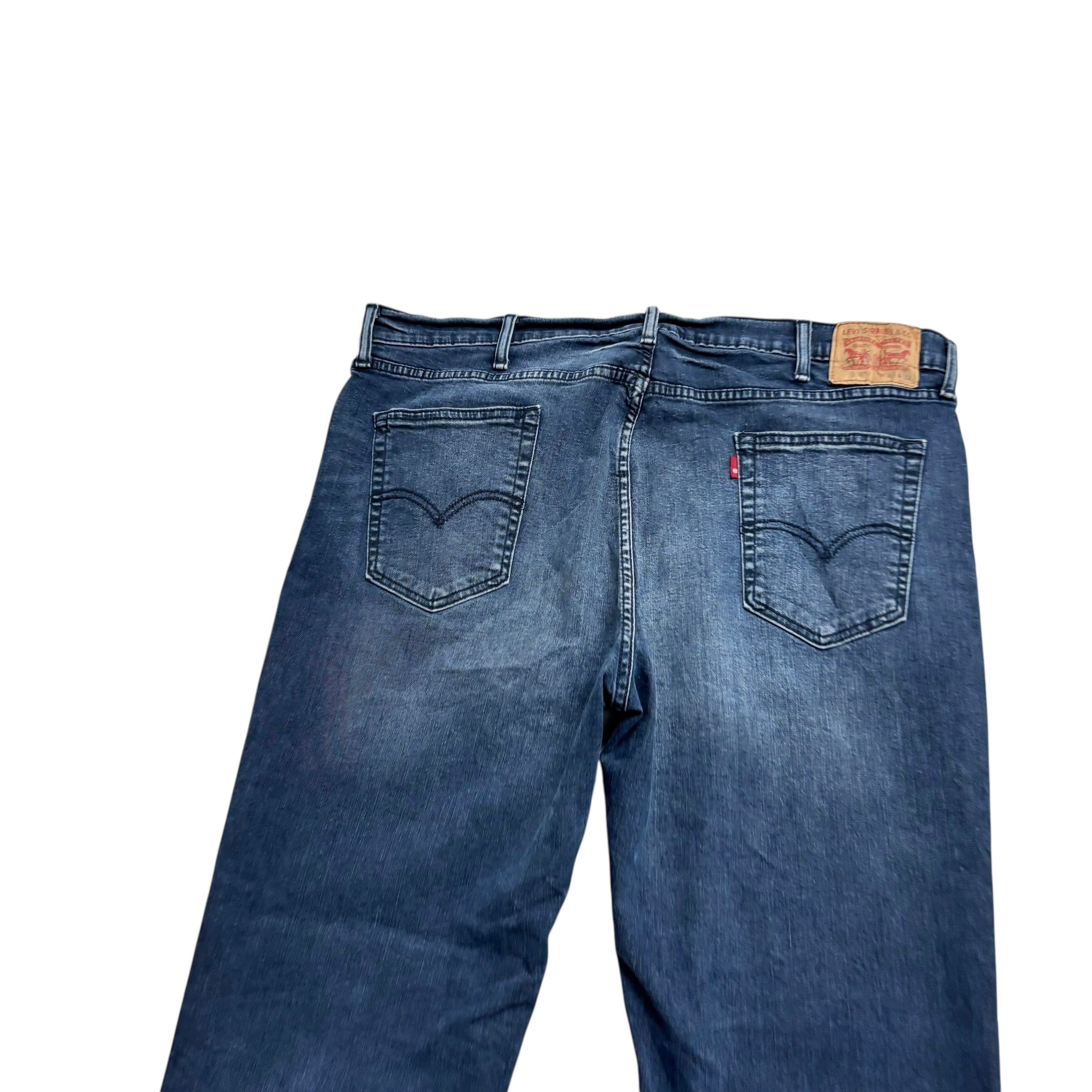 Levis 559 Jeans W42 L29 Mens Navy Blue Relaxed Straight Fit Stretch Denim (E)