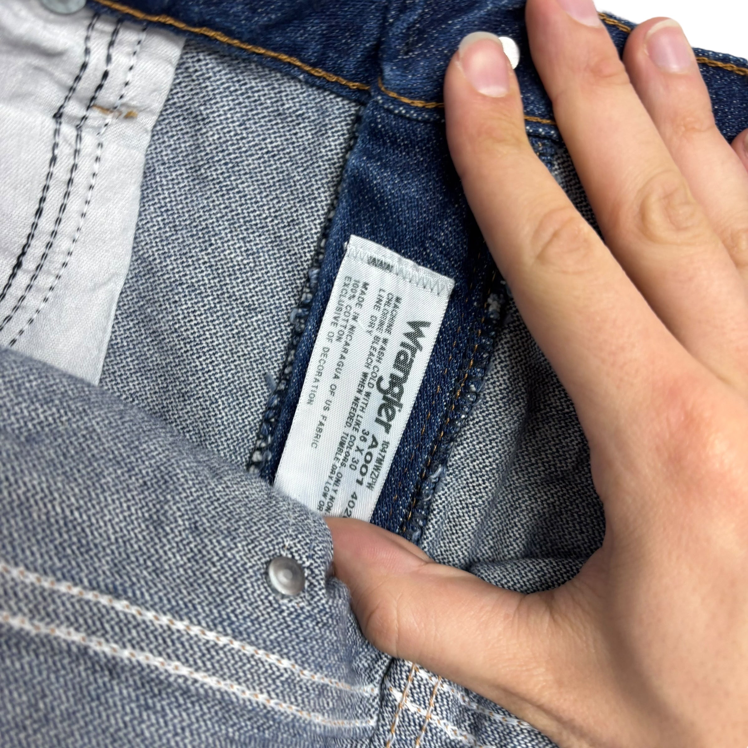 Wrangler Jeans Cowboy Cut W36 L30 Mens Dark Blue 47MWZ Regular Fit Denim