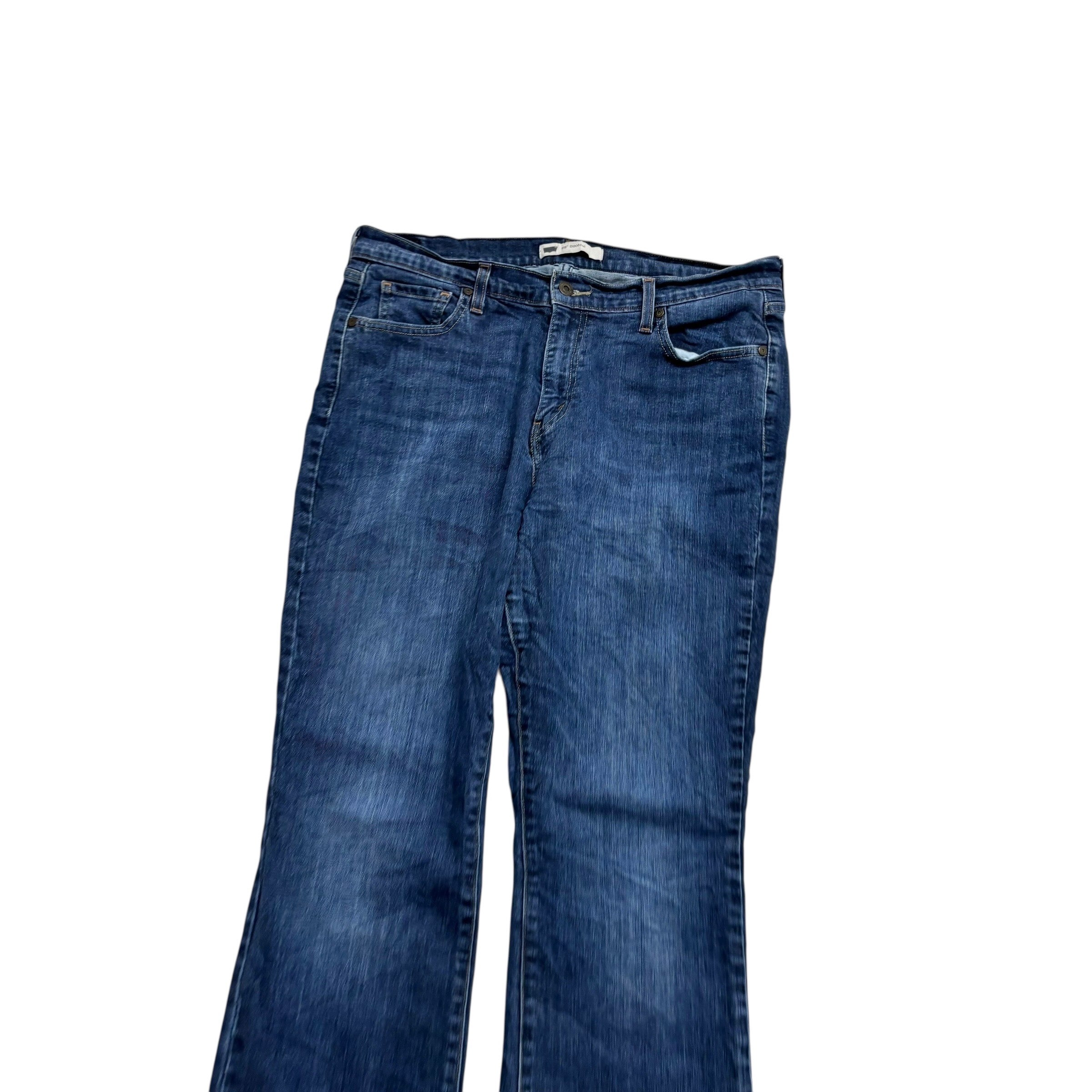 Levis 515 Jeans W33 L32 Womens Regular Bootcut Dark Blue Stretch Denim (E)