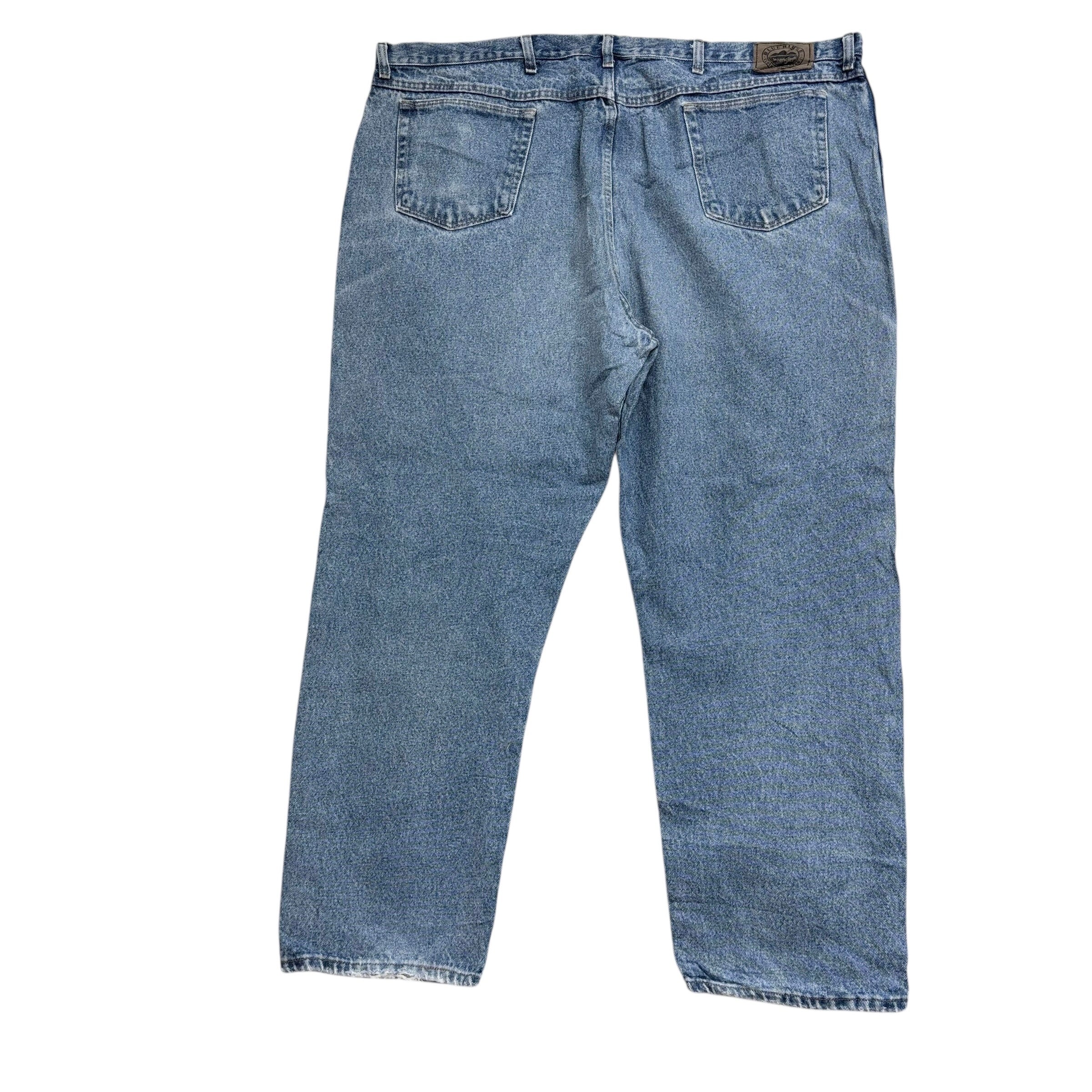 Wrangler Jeans W48 L30 Mens Light Blue Regular Straight Fit Vintage Denim