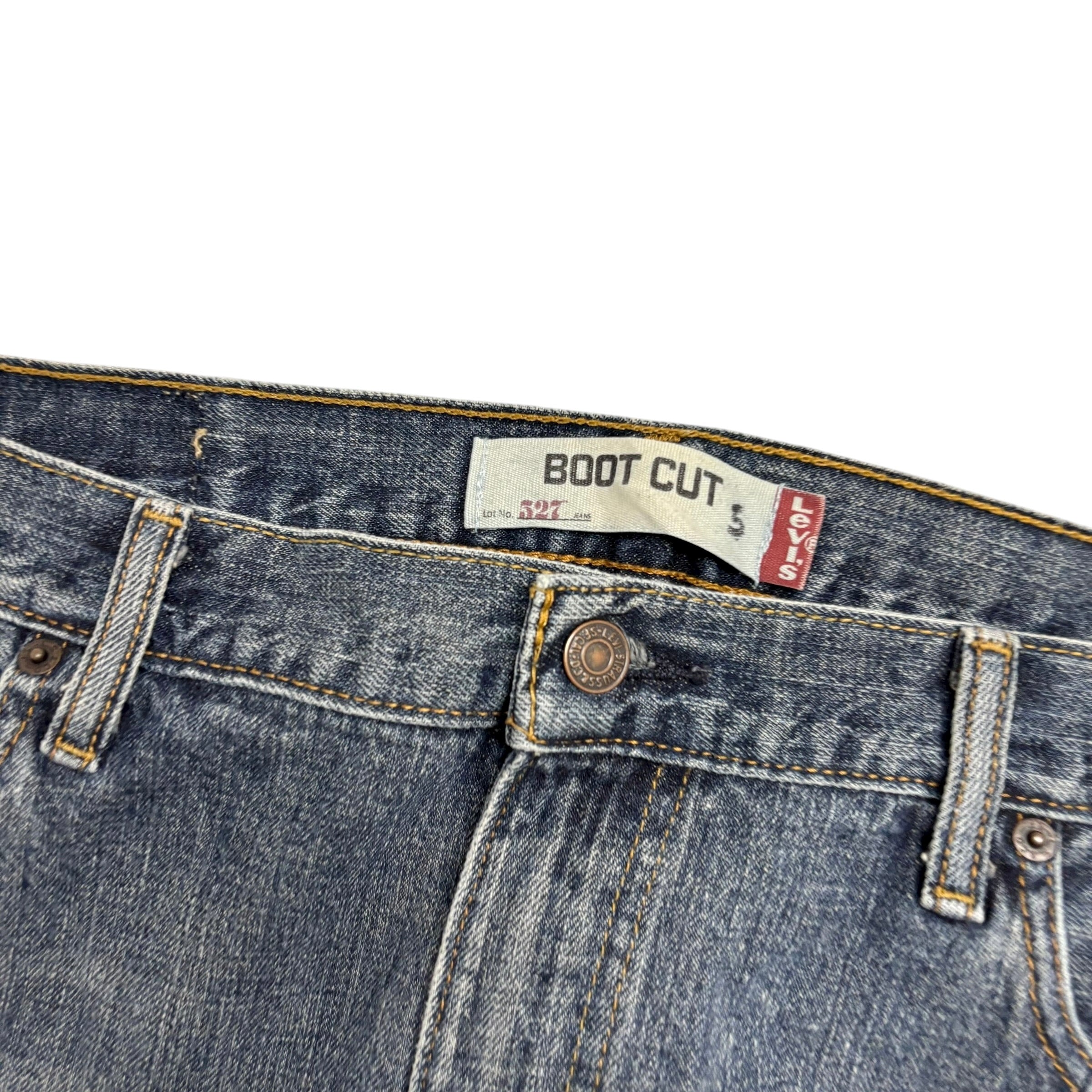 Levis 527 Jeans W36 L35 Mens Dark Blue Bootcut Low Rise Vintage Denim