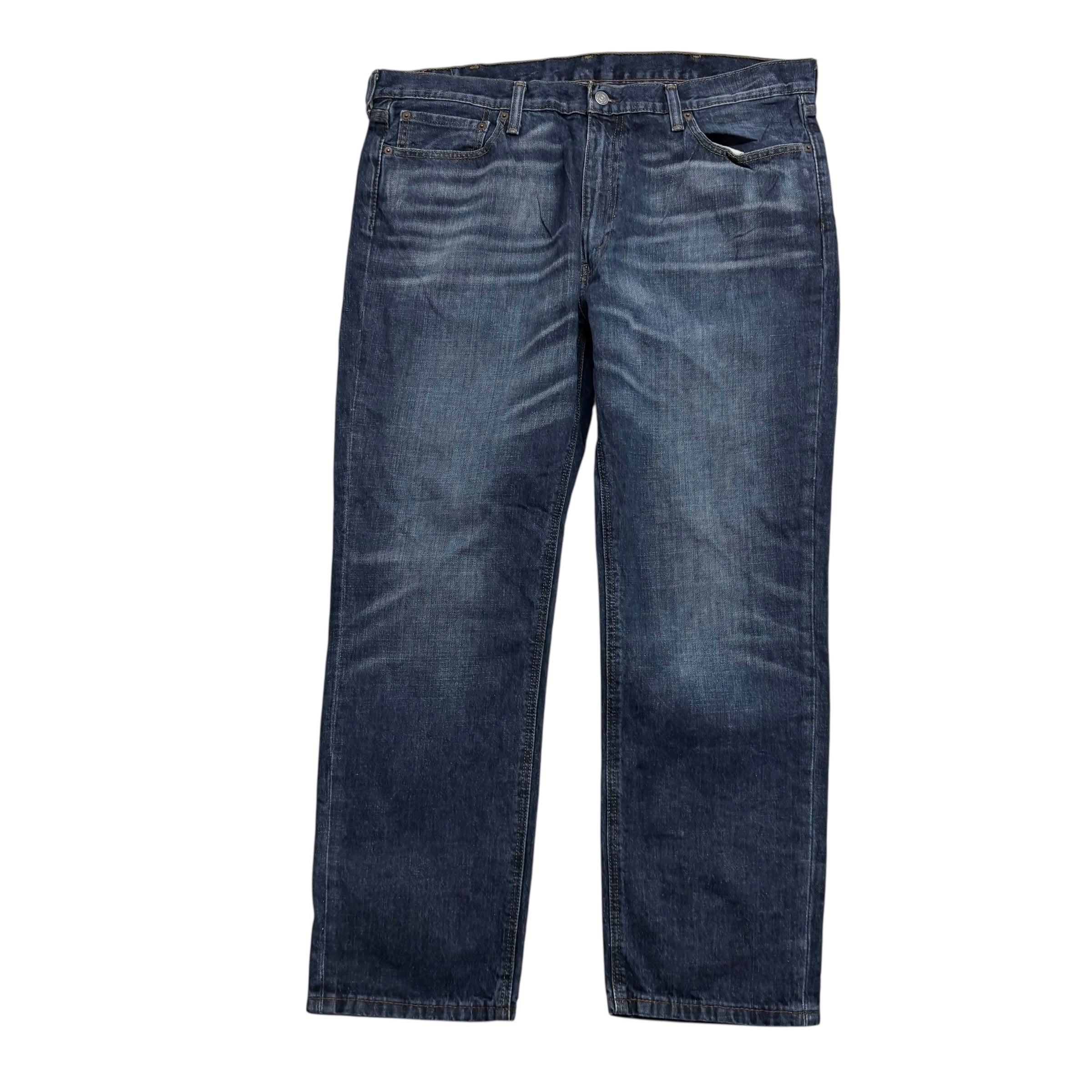 Levis 541 Jeans W38 L30 Mens Dark Blue Athletic Tapered Fit Denim (E)