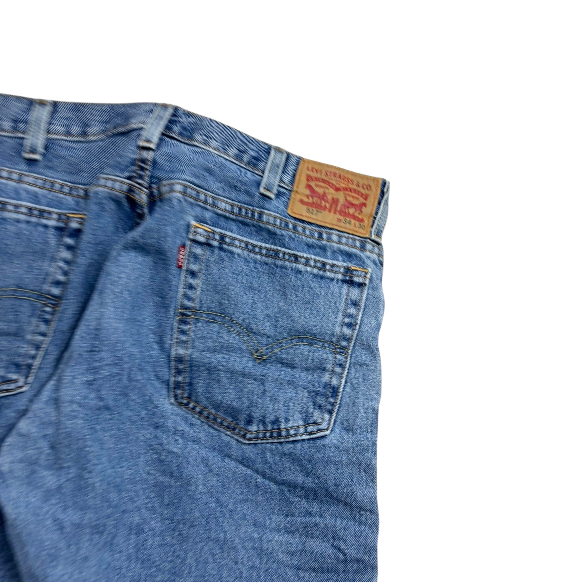 Levis 517 Jeans W34 L30 Mens Light Blue Regular Bootcut Fit Denim (E)