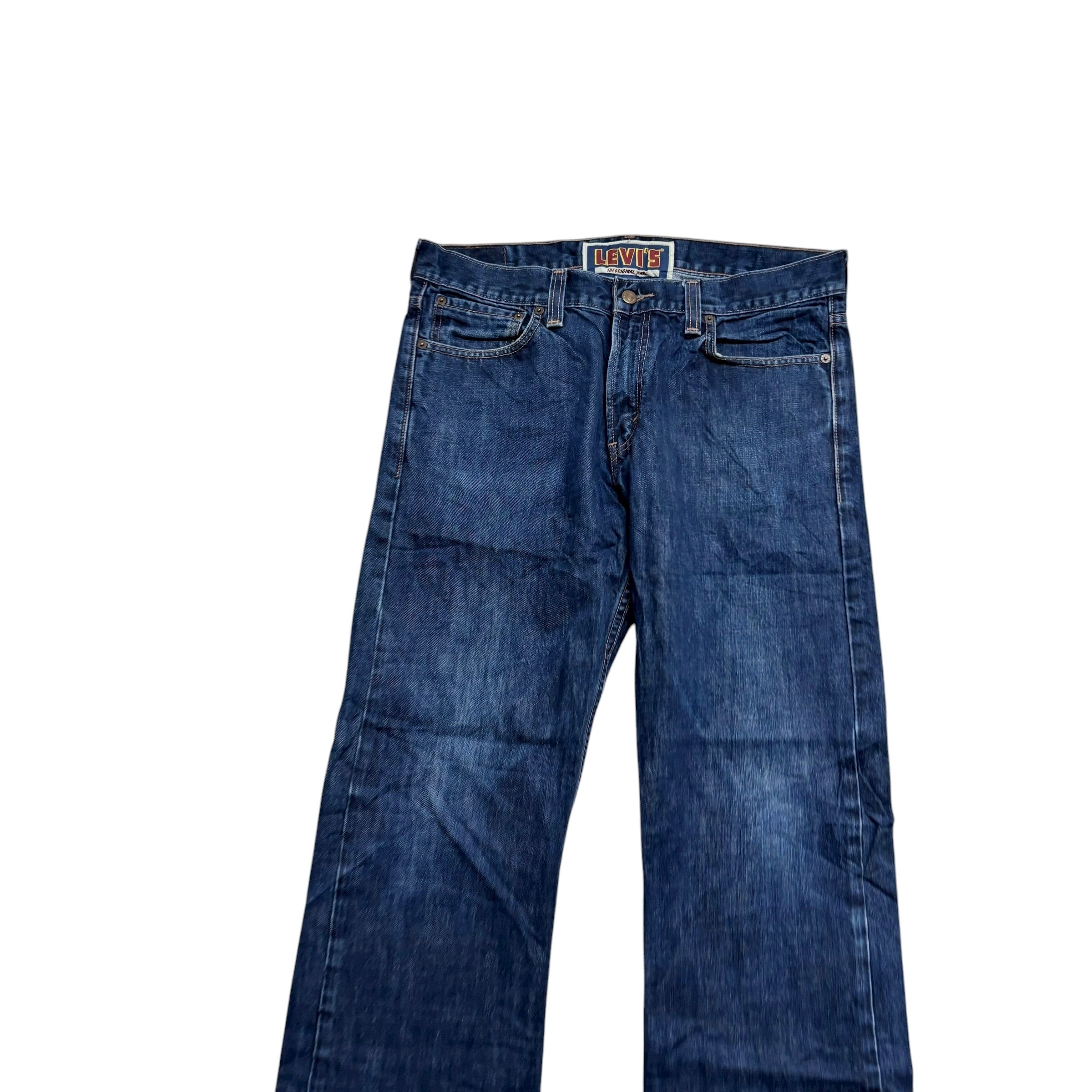 Levis 537 Jeans W36 L34 Mens Dark Blue Slim Bootcut Fit Vintage Denim (E)