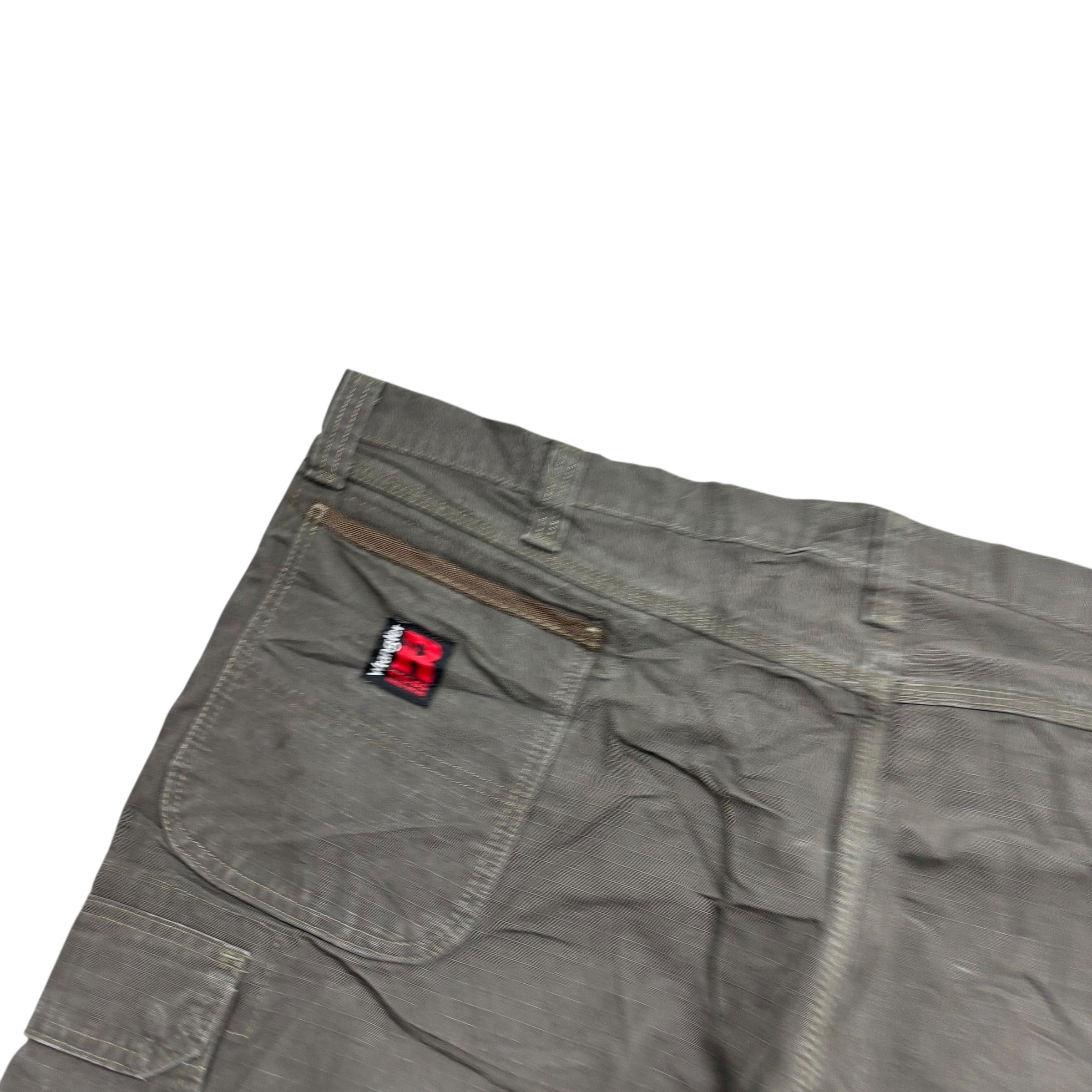 Wrangler Carpenter Pants W48 L32 Mens Green Relaxed Straight Fit Trousers (E)