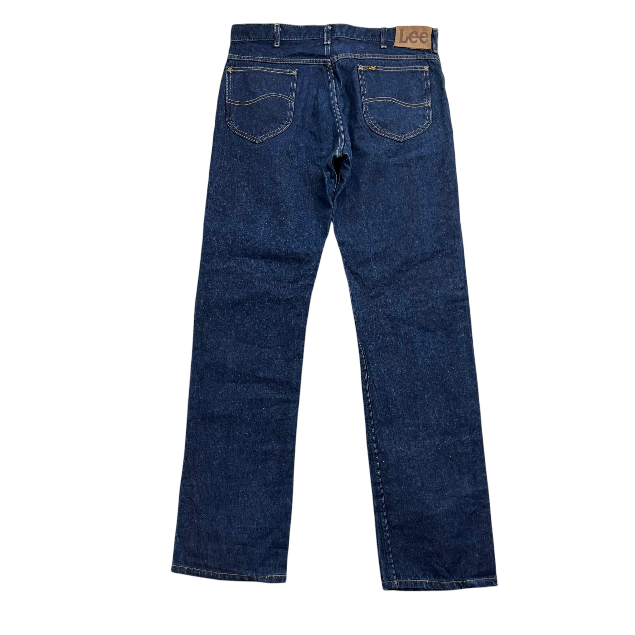 Lee Jeans W36 L34 Mens Dark Blue Regular Straight Fit Made In USA Vintage (E)