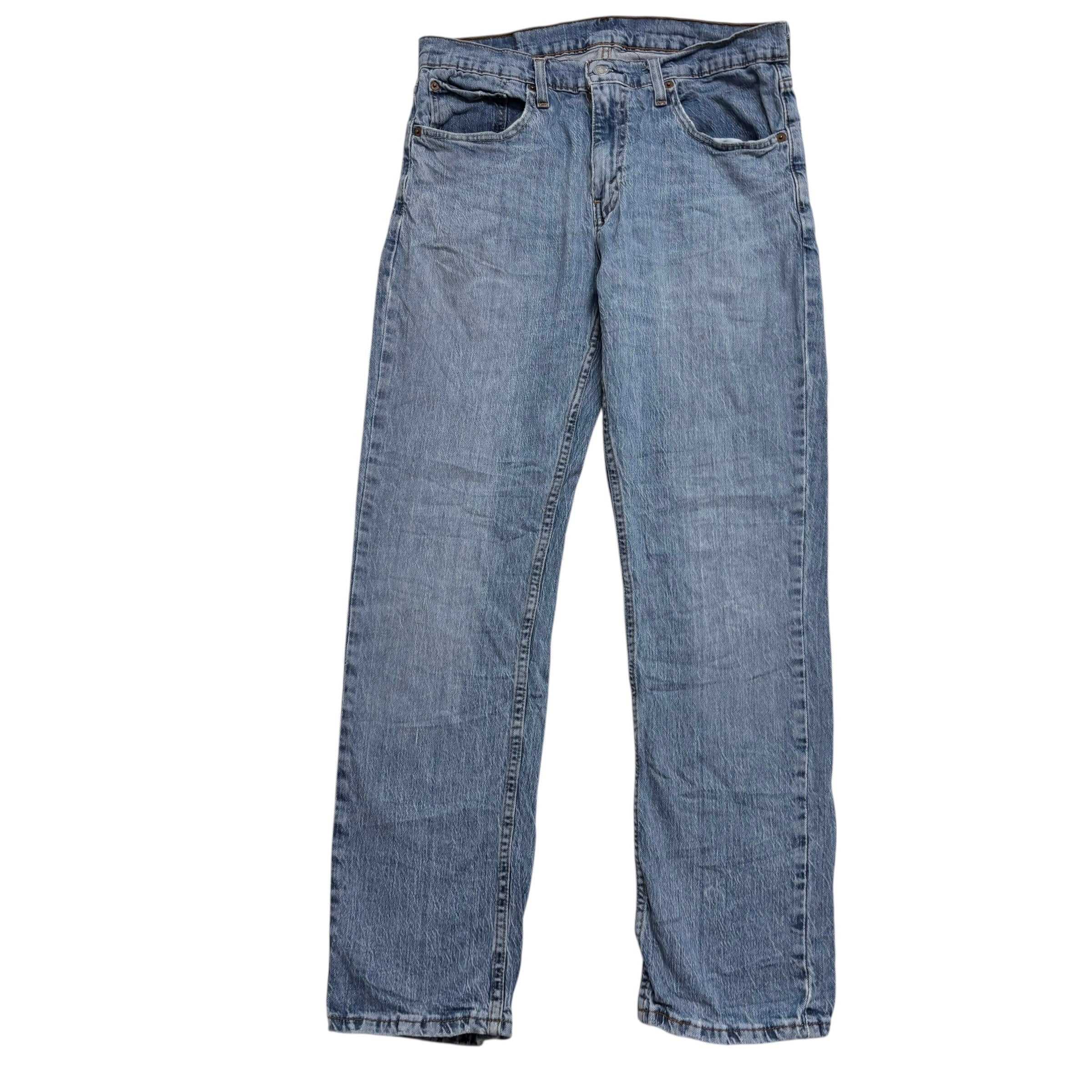 Levis Jeans W31 L30 Mens Light Blue Slim Straight Fit Stretch Denim (E)