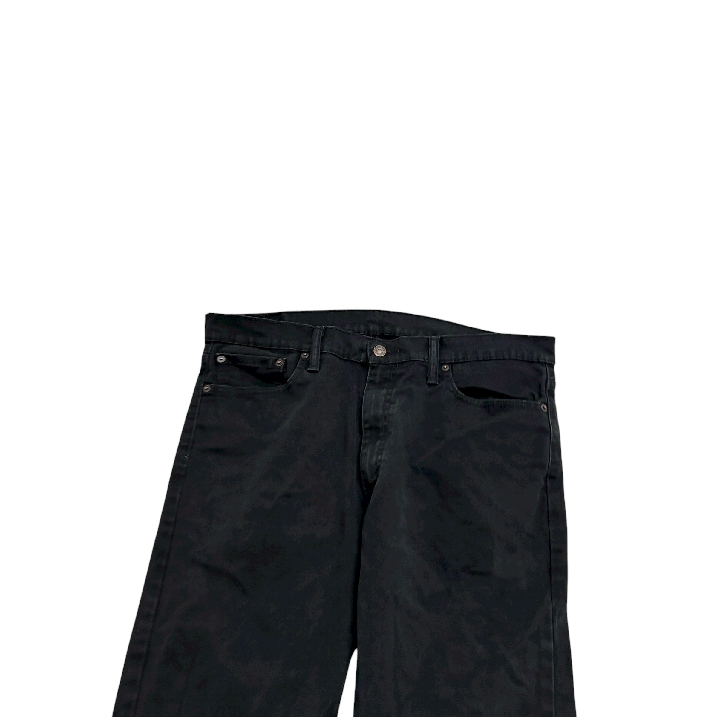 Levis 513 Jeans W36 L32 Mens Black Slim Straight Fit Stretch Denim (E)