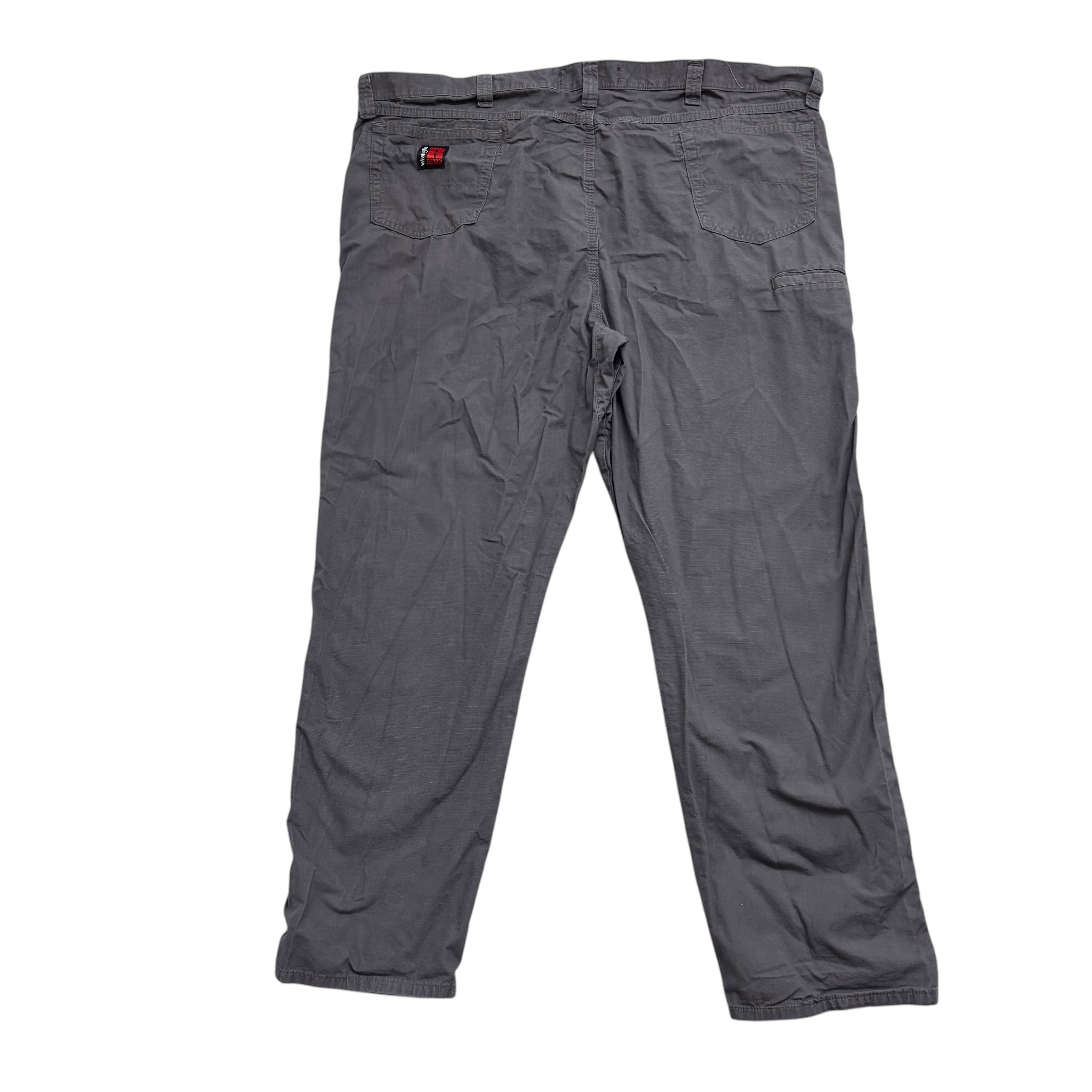 Wrangler Carpenter Pants W46 L32 Mens Grey Relaxed Straight Fit Trousers (E)