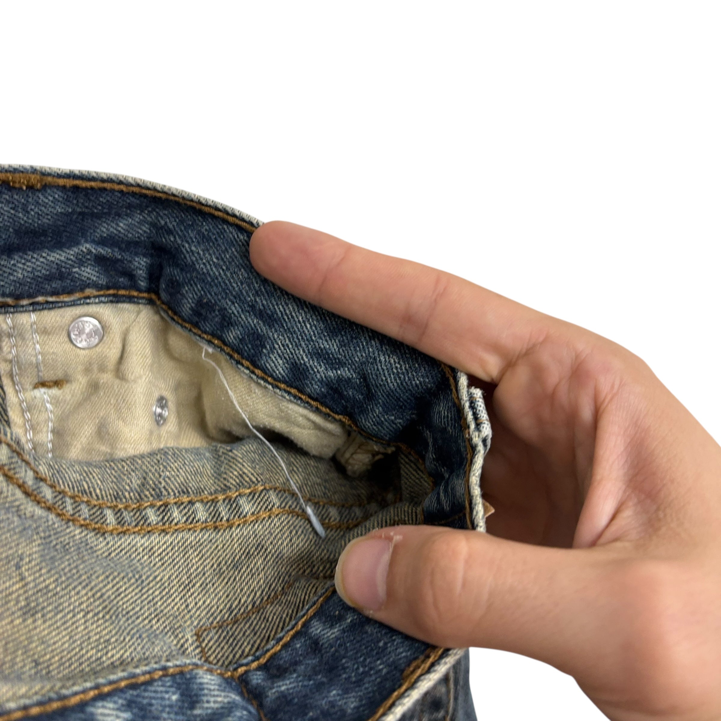 Levis Denizen Jeans W30 L32 Mens Dark Blue Baggy Relaxed Straight Fit Vintage