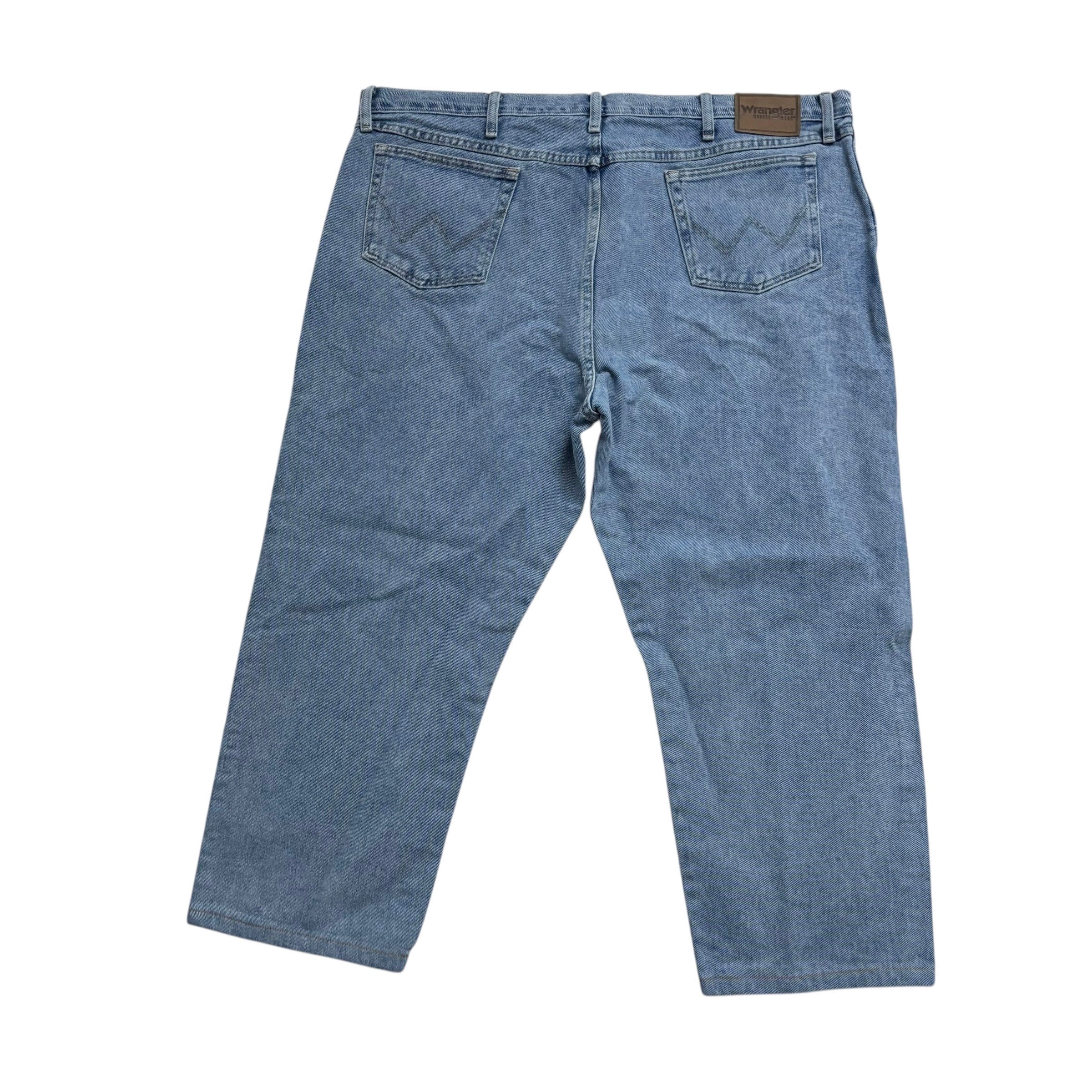 Wrangler Jeans W44 L26 Mens Light Blue Relaxed Straight Fit Vintage Denim