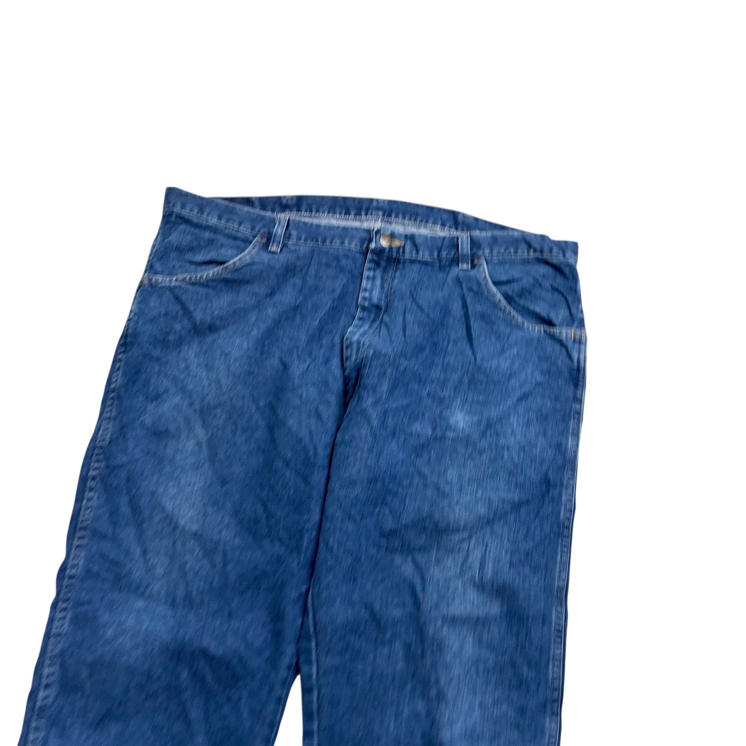 Wrangler Jeans W42 L30 Mens Mid Blue Regular Straight Fit Denim (E)