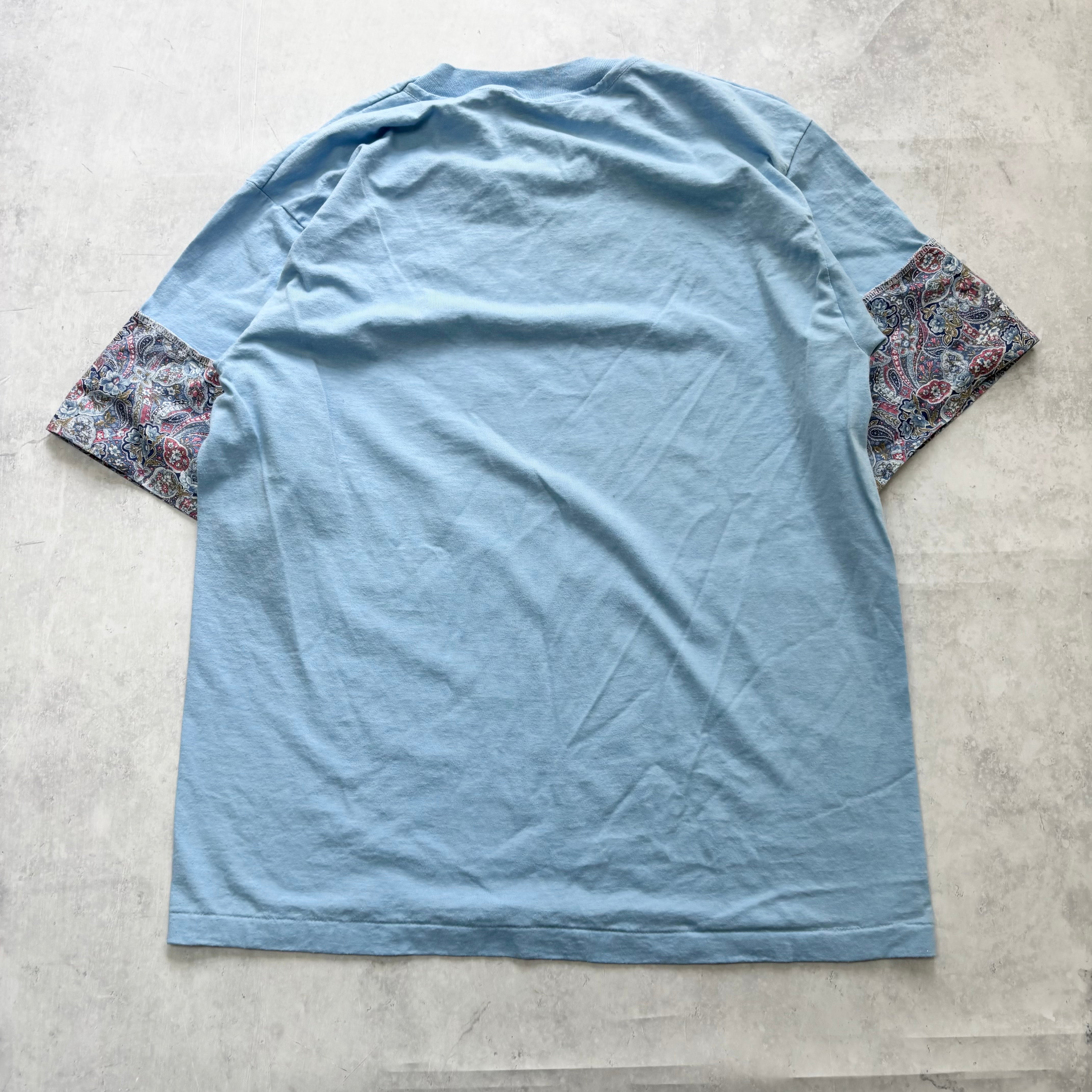 Vintage T Shirt Mens Large Blue Single Stitch Graphic Print 90s USA (E)