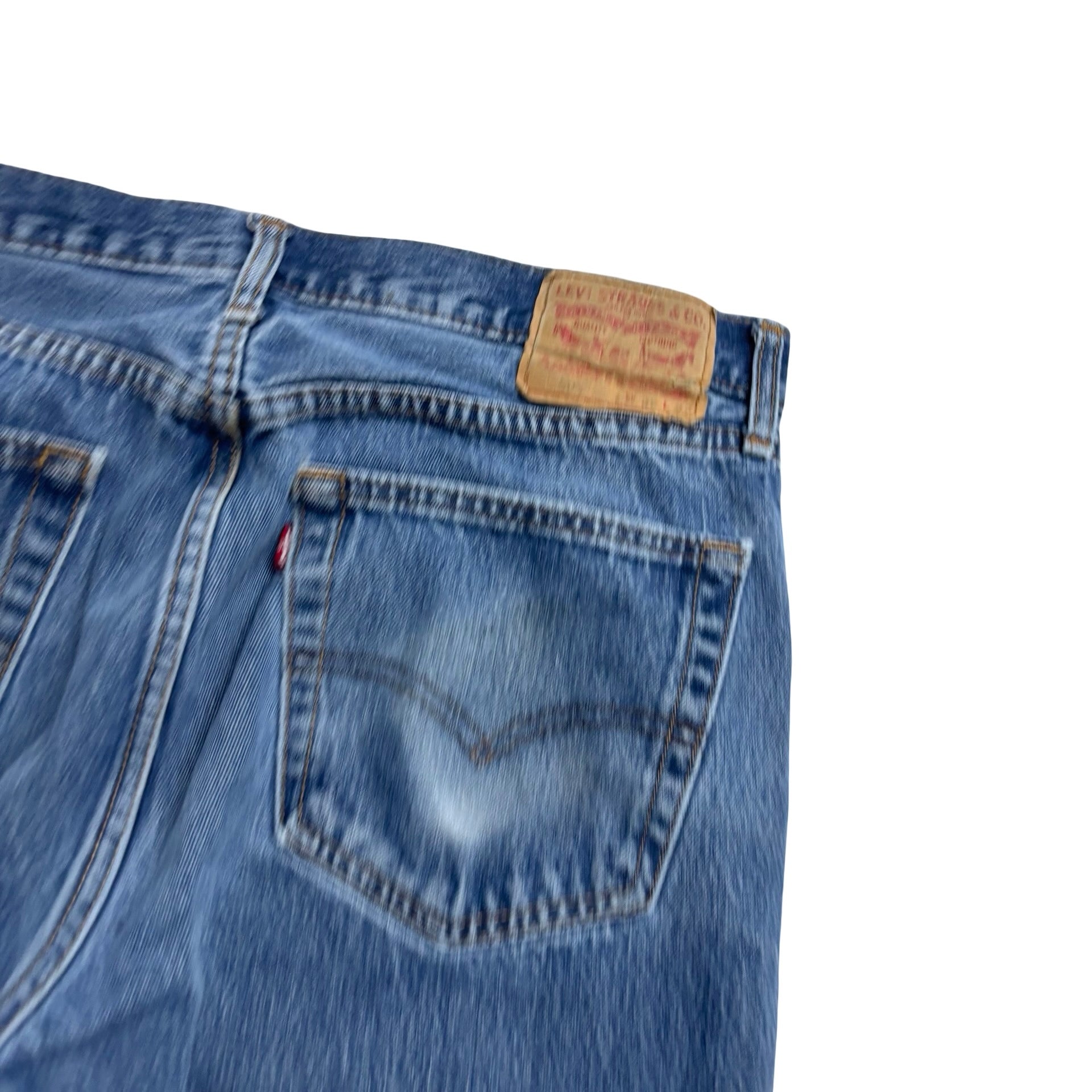 Levis 505 Jeans W34 L29 Mens Light Blue Regular Straight Fit Denim