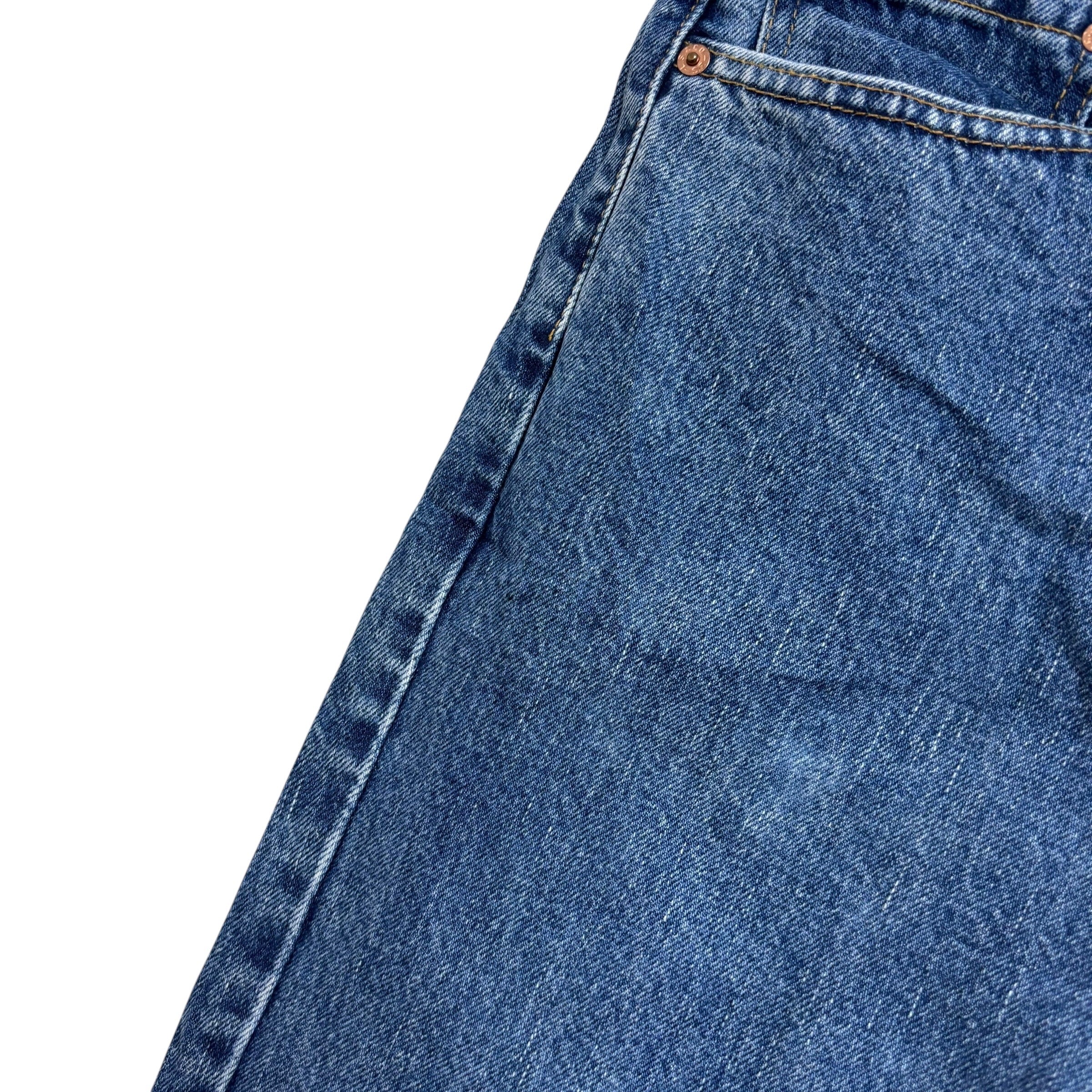 Levis 550 Jeans W35 L30 Mens Mid Blue Relaxed Straight Fit Vintage Denim (E)