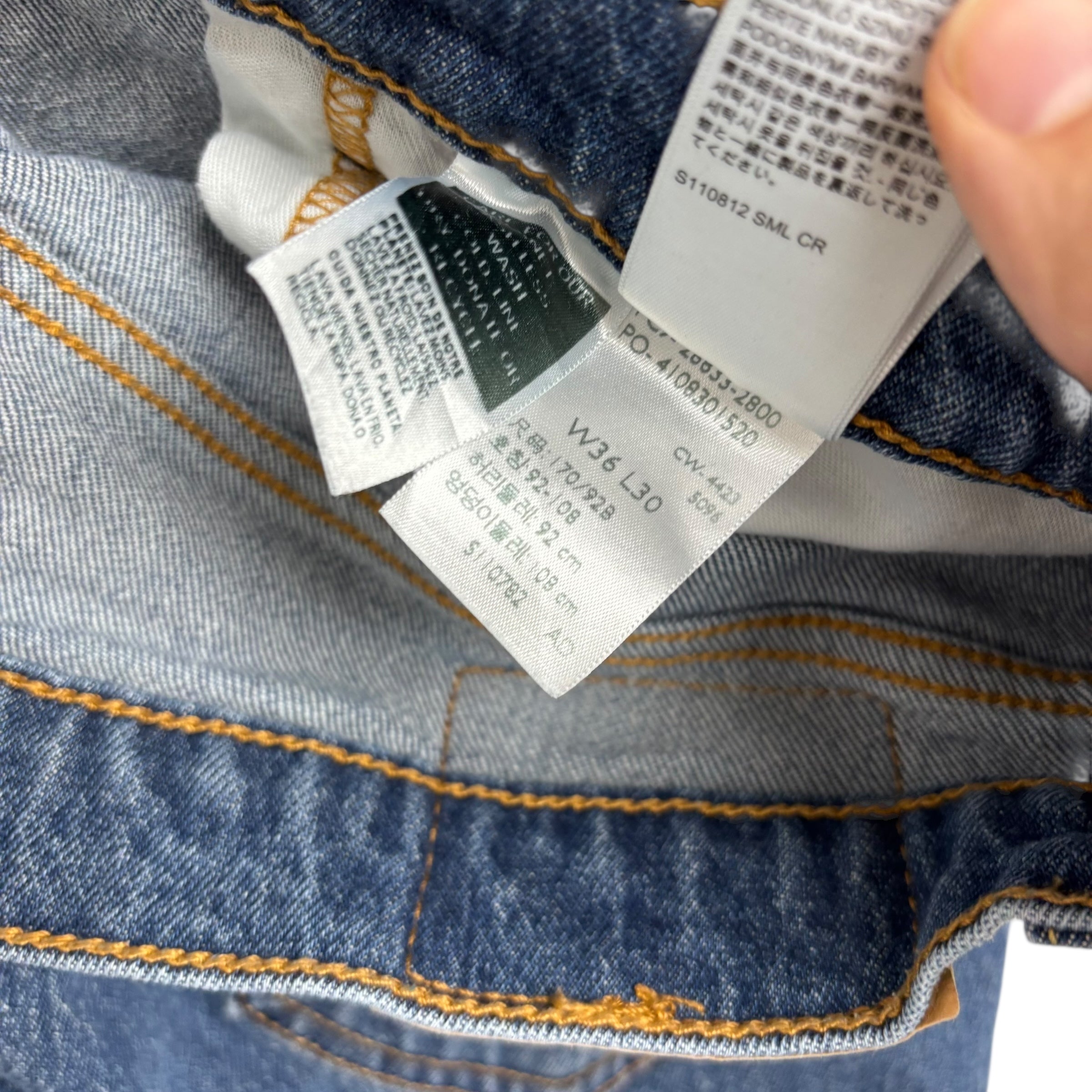 Levis 512 Jeans W36 L29 Mens Mid Blue Slim Tapered Fit Stretch Denim (E)