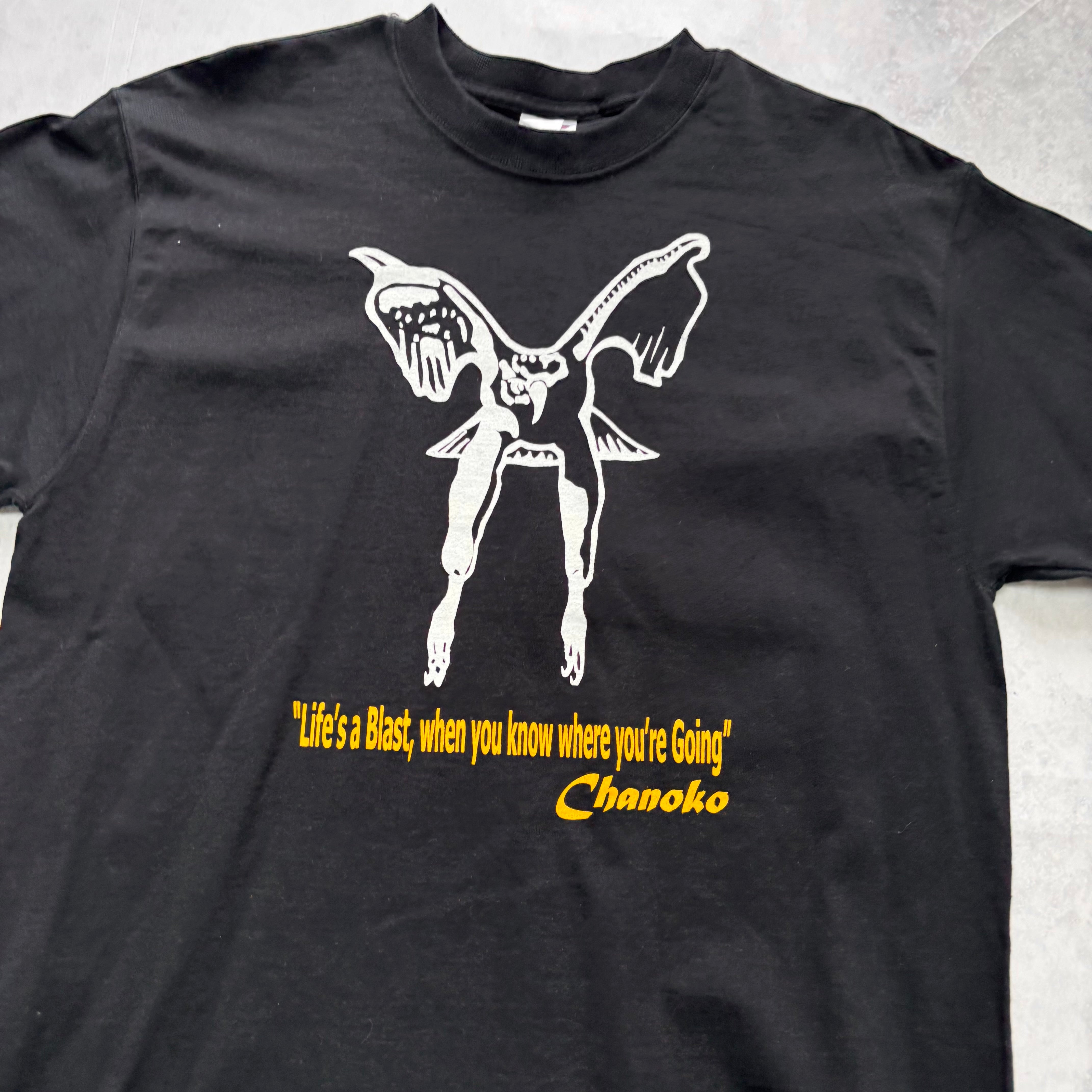 Vintage T Shirt Mens Large Black Graphic Print 00s Biking Cycling (E)