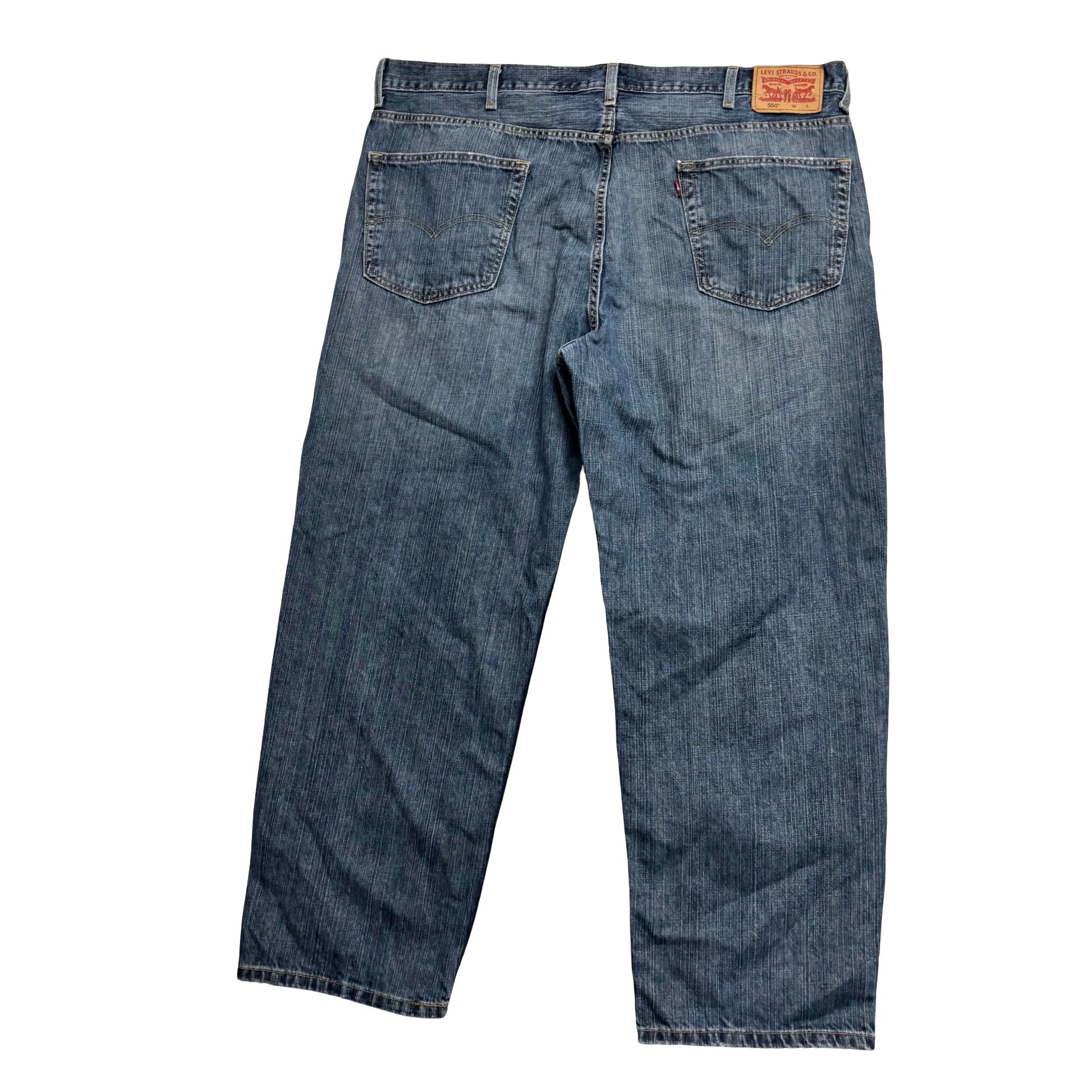 Levis 550 Jeans W44 L29 Mens Dark Blue Baggy Relaxed Straight Fit Denim (E)