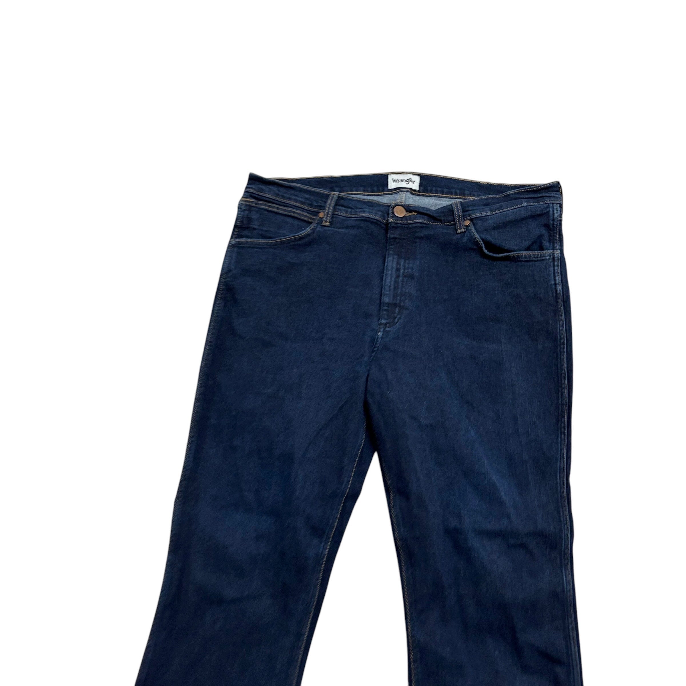 Wrangler Greensboro Jeans W40 L32 Mens Dark Blue Regular Straight Fit Stretch (E)