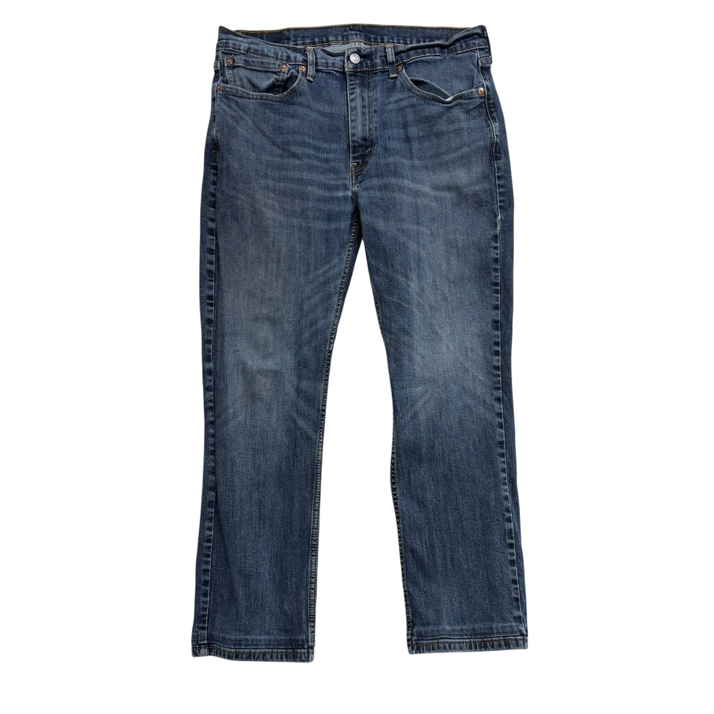 Levis 514 Jeans W36 L28 Mens Mid Blue Regular Straight Fit Stretch Denim