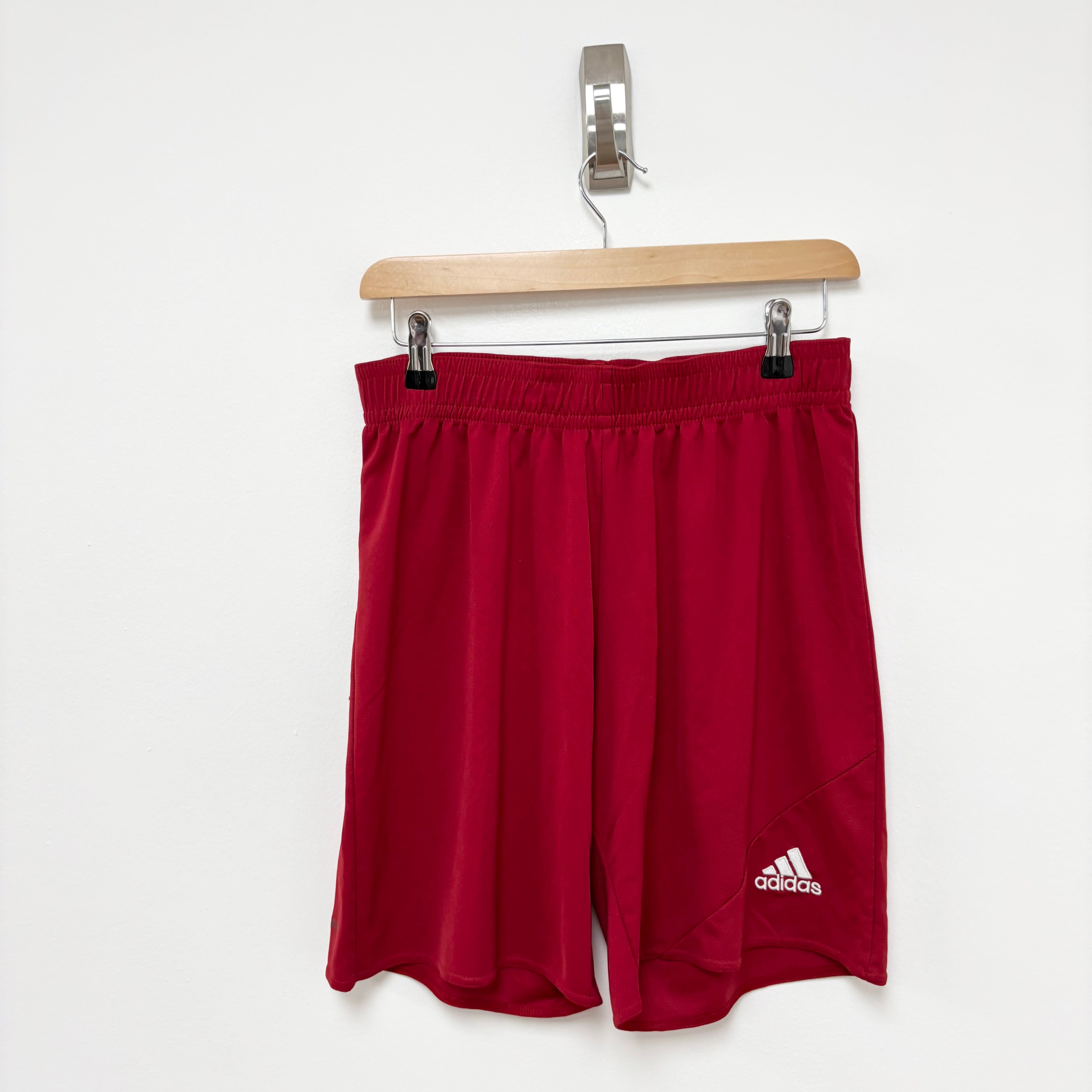 Adidas Shorts Mens Medium Red Sports Running Gym Athletic