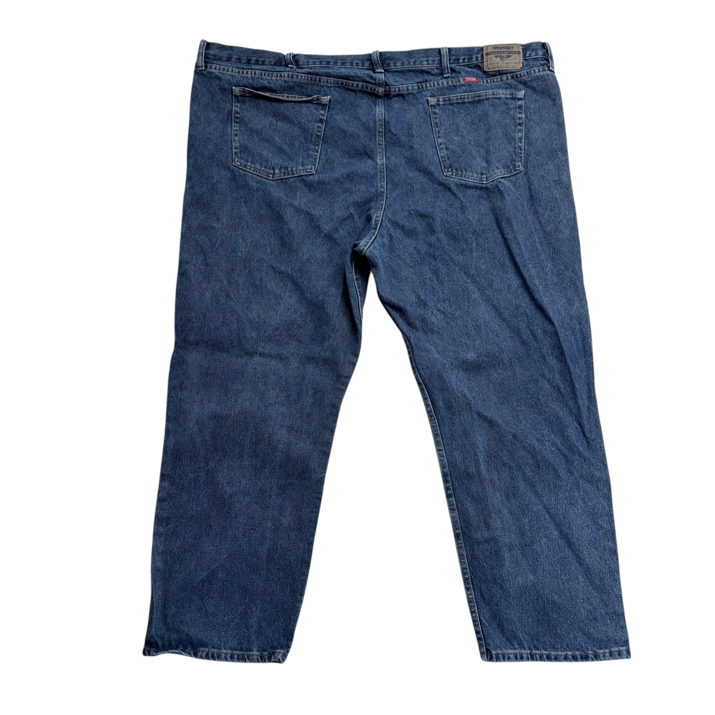 Wrangler Jeans W56 L30 Mens Mid Blue Relaxed Straight Fit Baggy Denim (E)