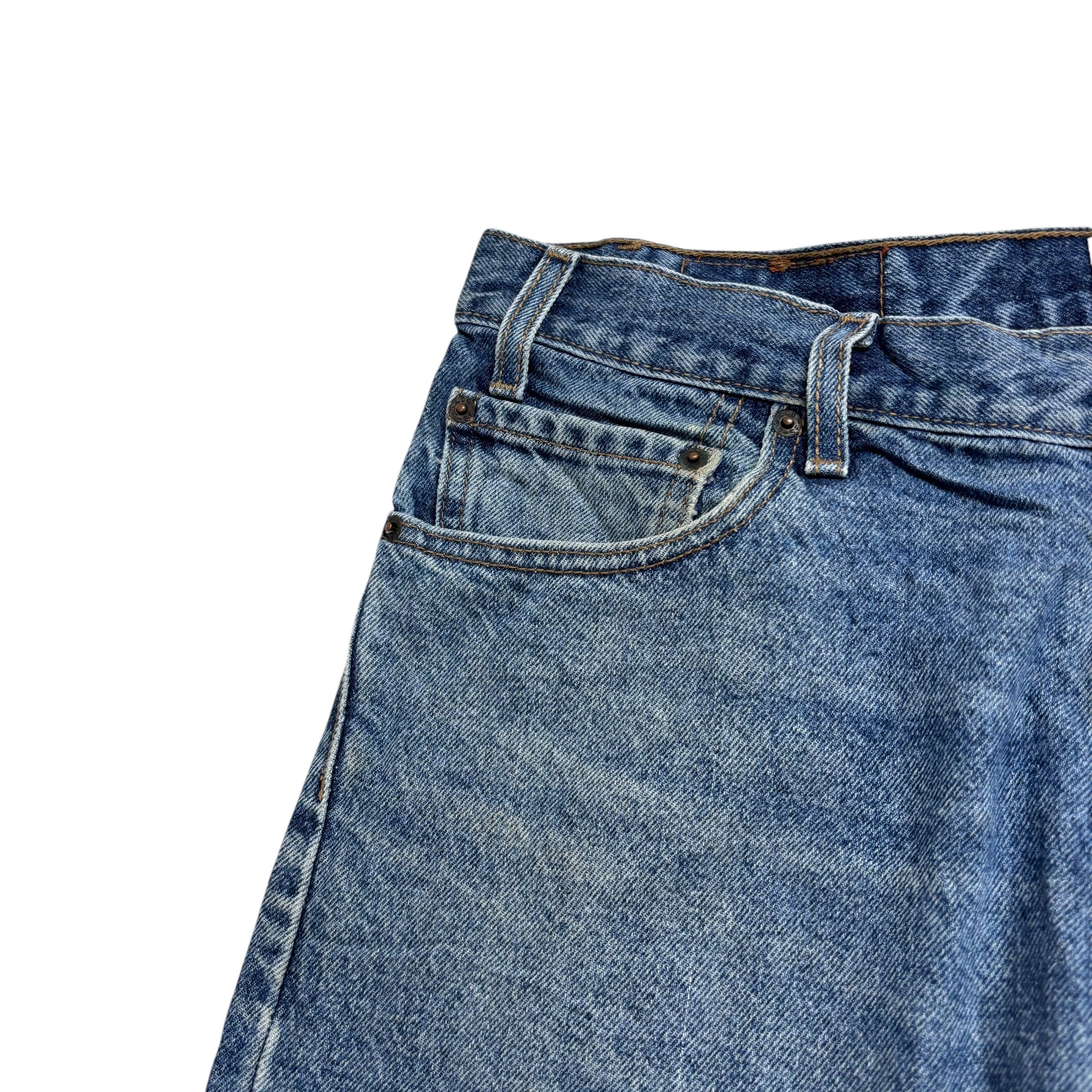 Levis Signature Jeans W36 L30 Mens Mid Blue Regular Straight Vintage Denim (F)