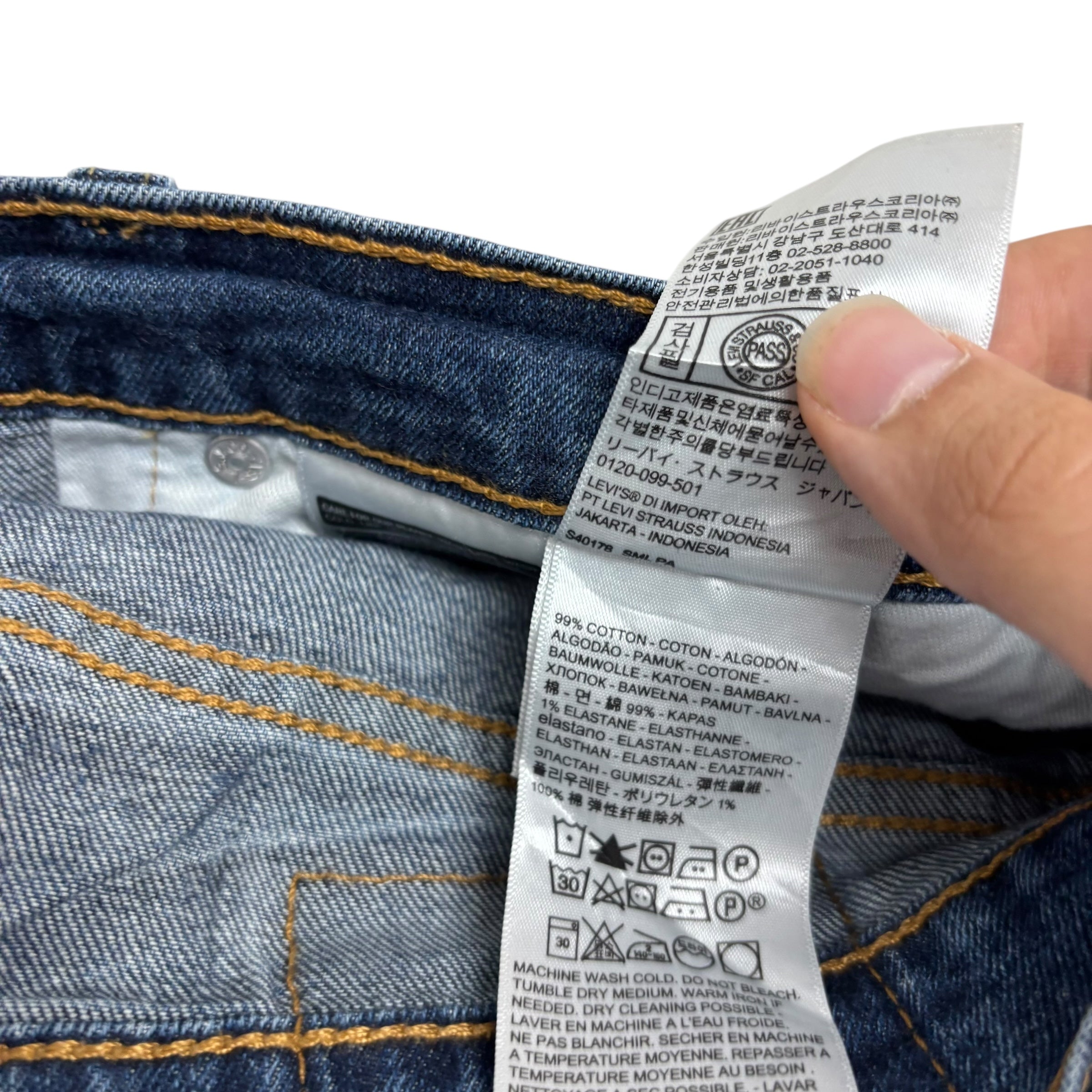 Levis 541 Jeans W36 L32 Mens Mid Blue Athletic Tapered Fit Stretch Denim (E)