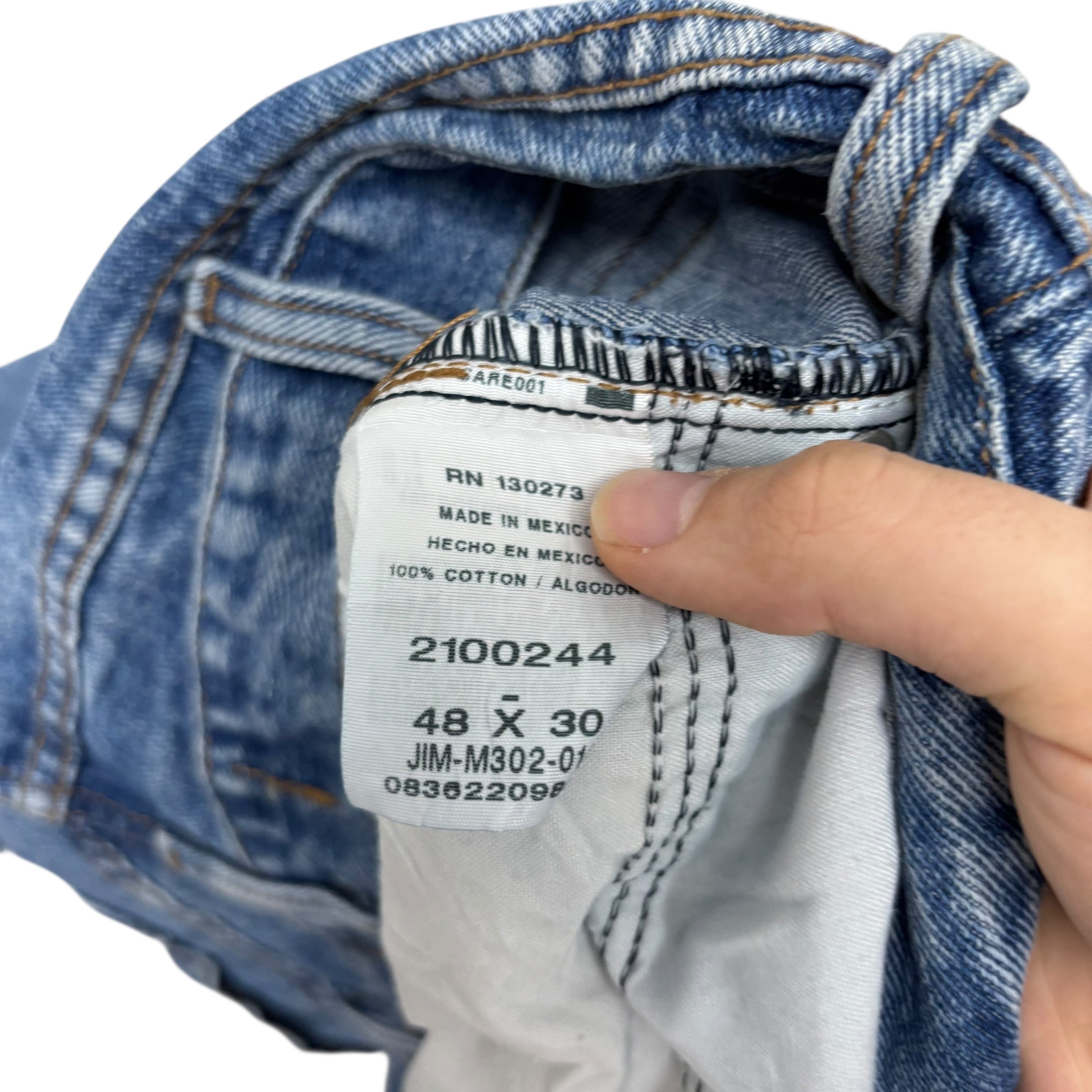 Lee Jeans W48 L30 Mens Mid Blue Regular Straight Fit Denim (F)