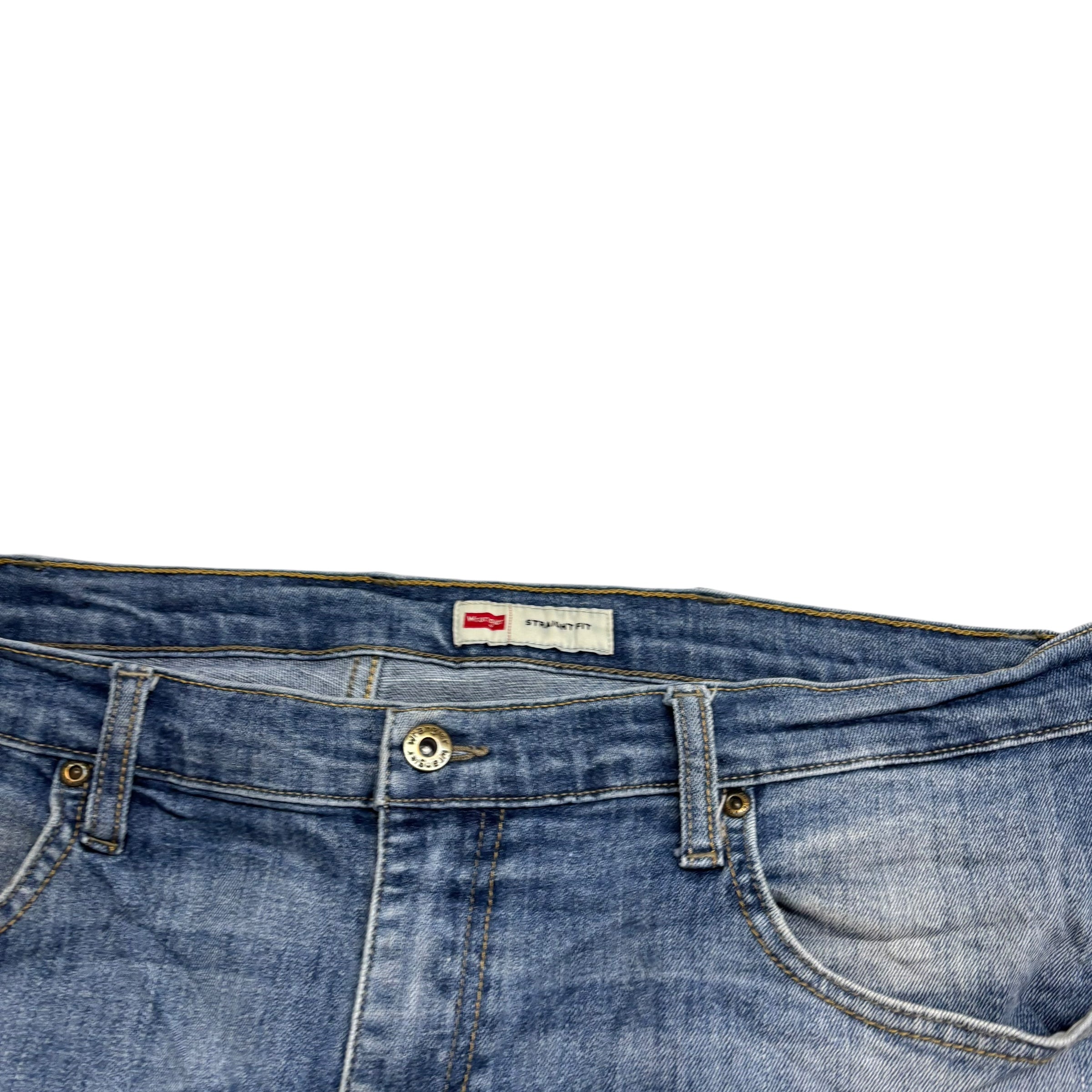 Wrangler Jeans W40 L32 Mens Mid Blue Regular Straight Fit Denim (F)