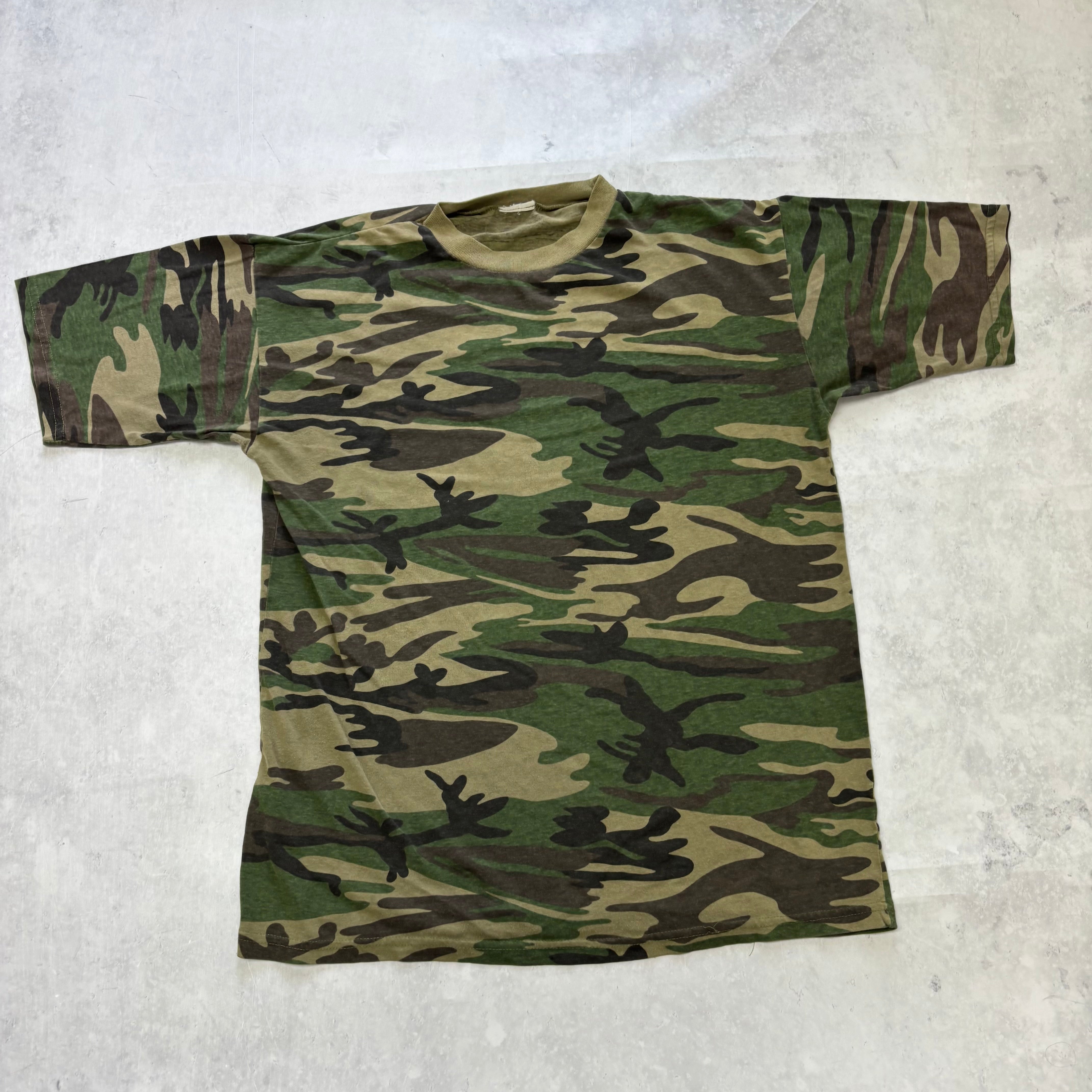 Vintage Camo T Shirt Mens Small Army Desert 90s Woodland Camouflage