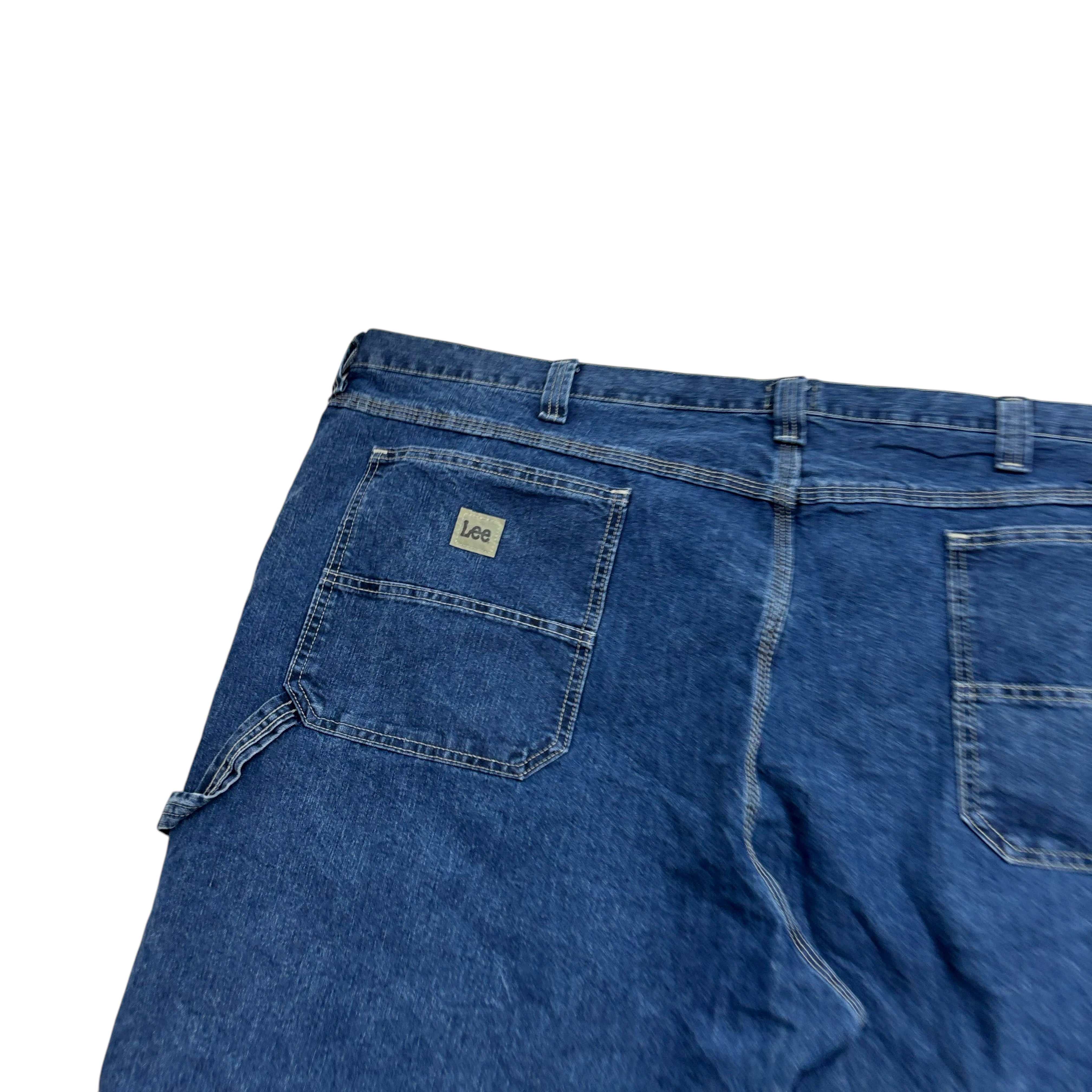 Lee Carpenter Jeans W52 L30 Mens Mid Blue Baggy Relaxed Straight Fit Denim (E)