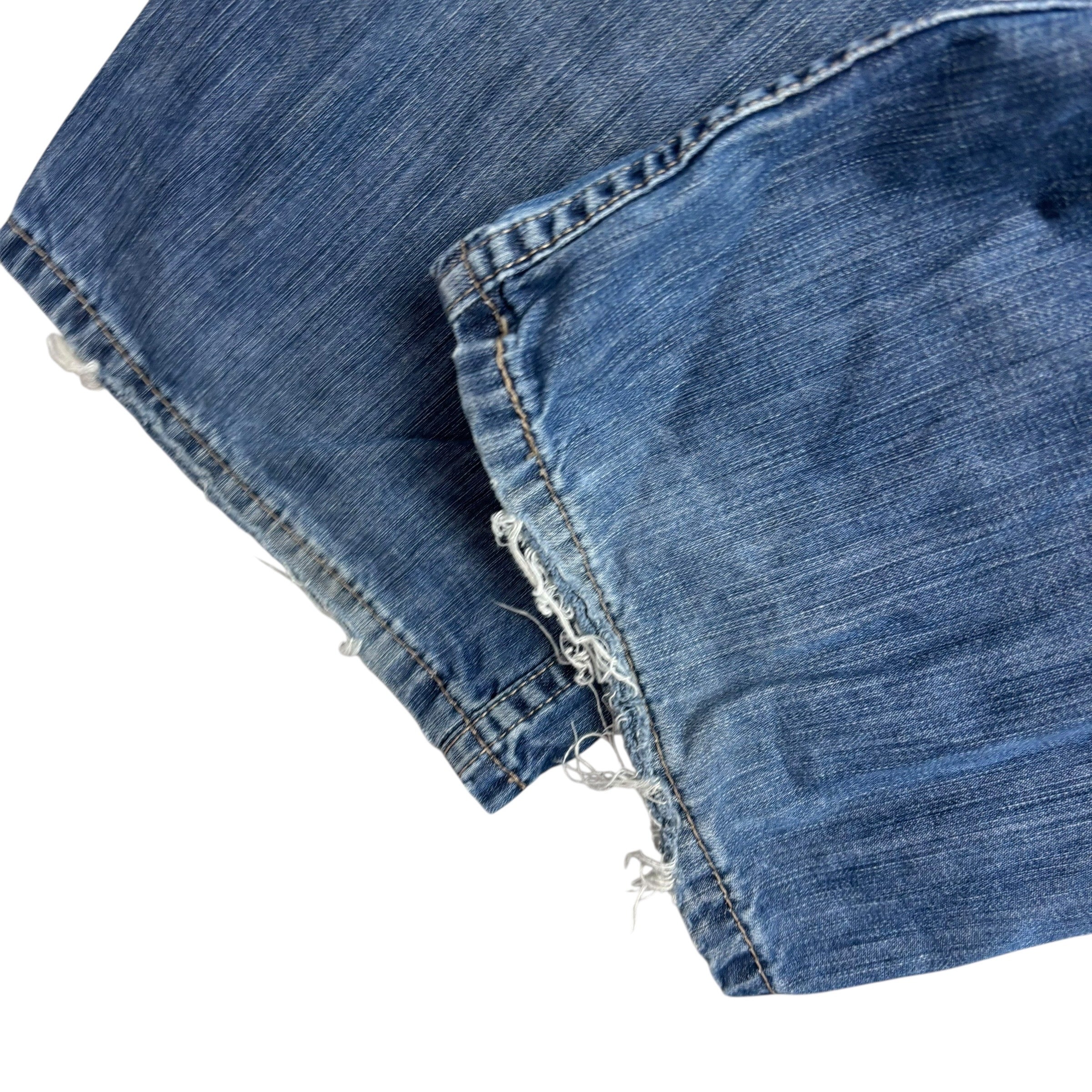 Levis 514 Jeans W36 L30 Mens Mid Blue Regular Straight Fit Denim (F)