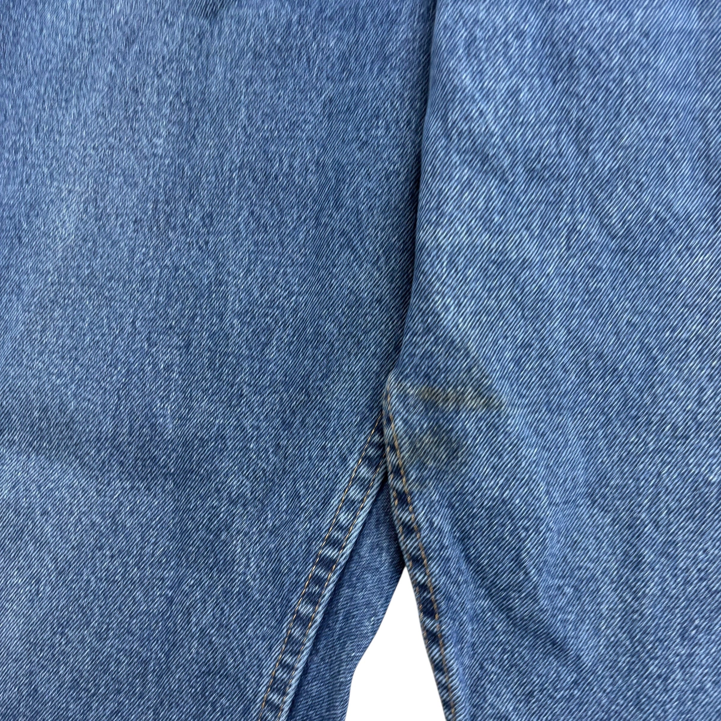 Wrangler Jeans W36 L32 Mens Mid Blue Relaxed Straight Fit Denim (F)