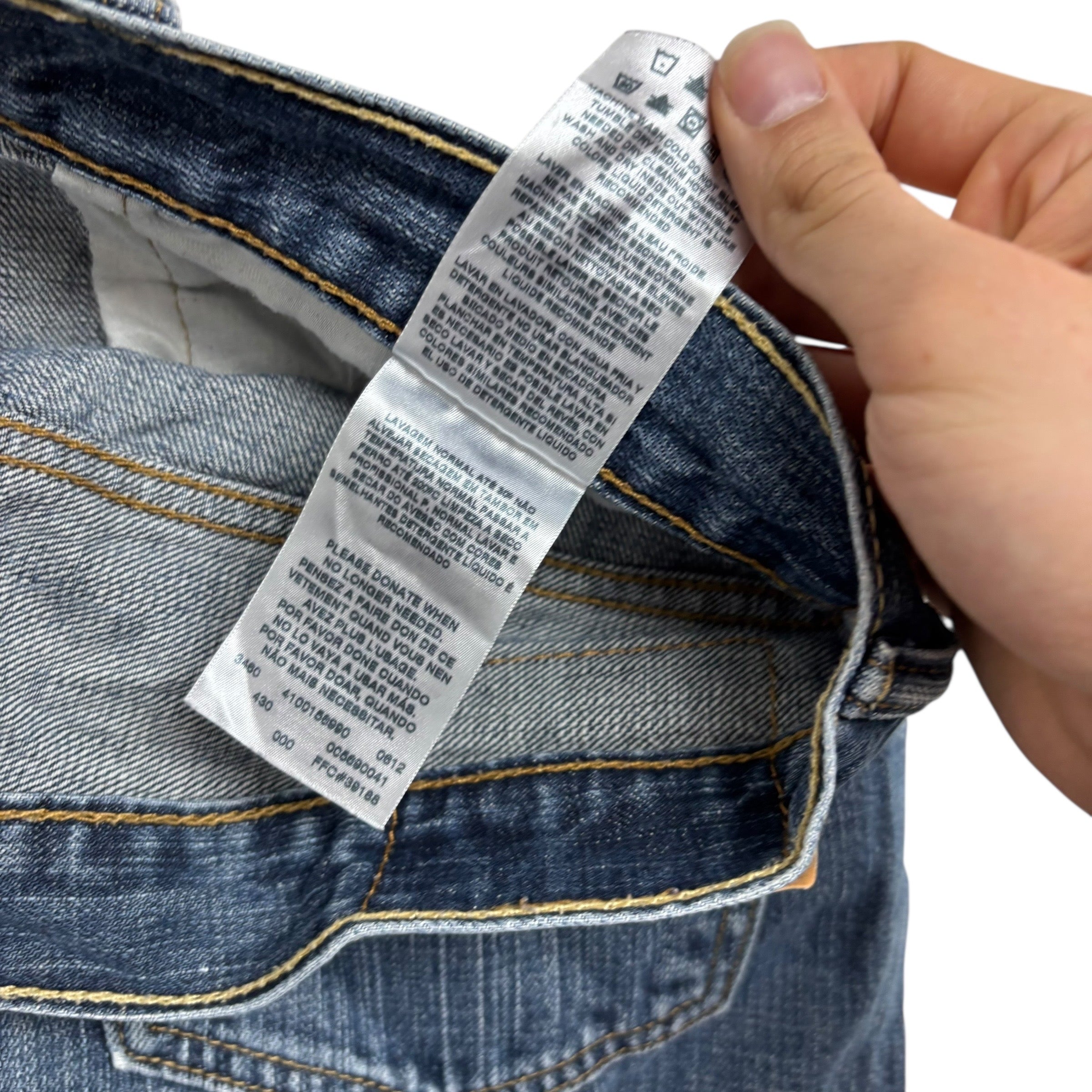 Levis 569 Jeans W36 L30 Mens Mid Blue Baggy Relaxed Straight Vintage Denim (E)