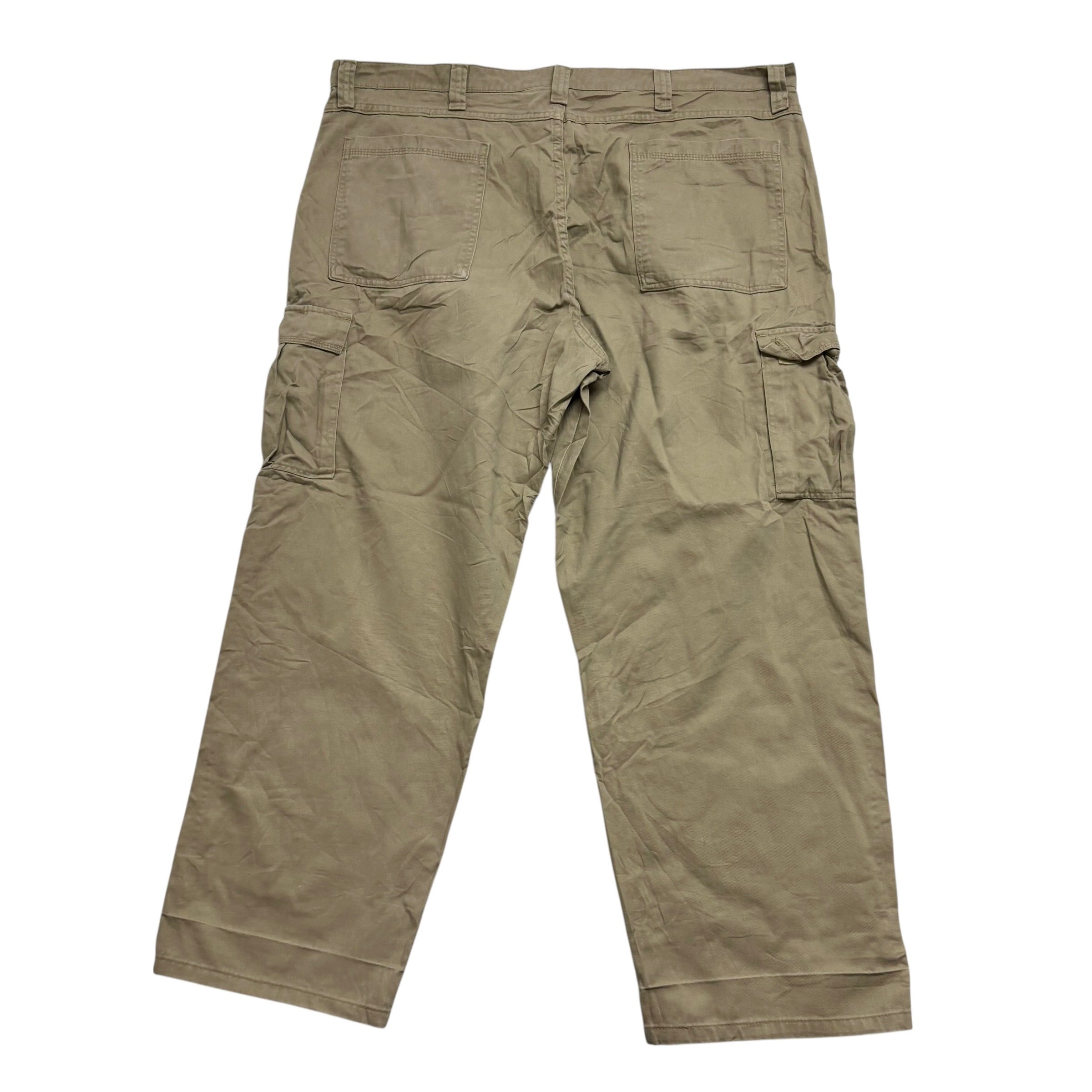 Wrangler Cargo Pants W44 L31 Mens Beige Baggy Relaxed Straight Fit Trousers